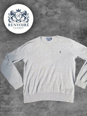 Grå stickad tröja från Polo Ralph Lauren - Riktigt fet sticksd tröja från polo i storlek XS