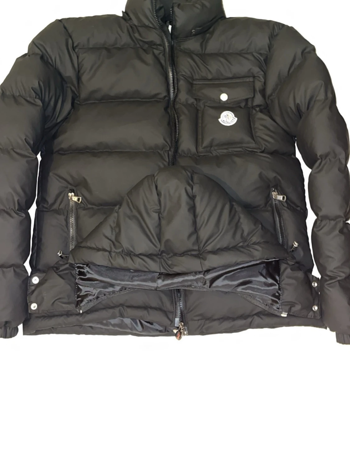 Svart Moncler pufferjacka S - 1