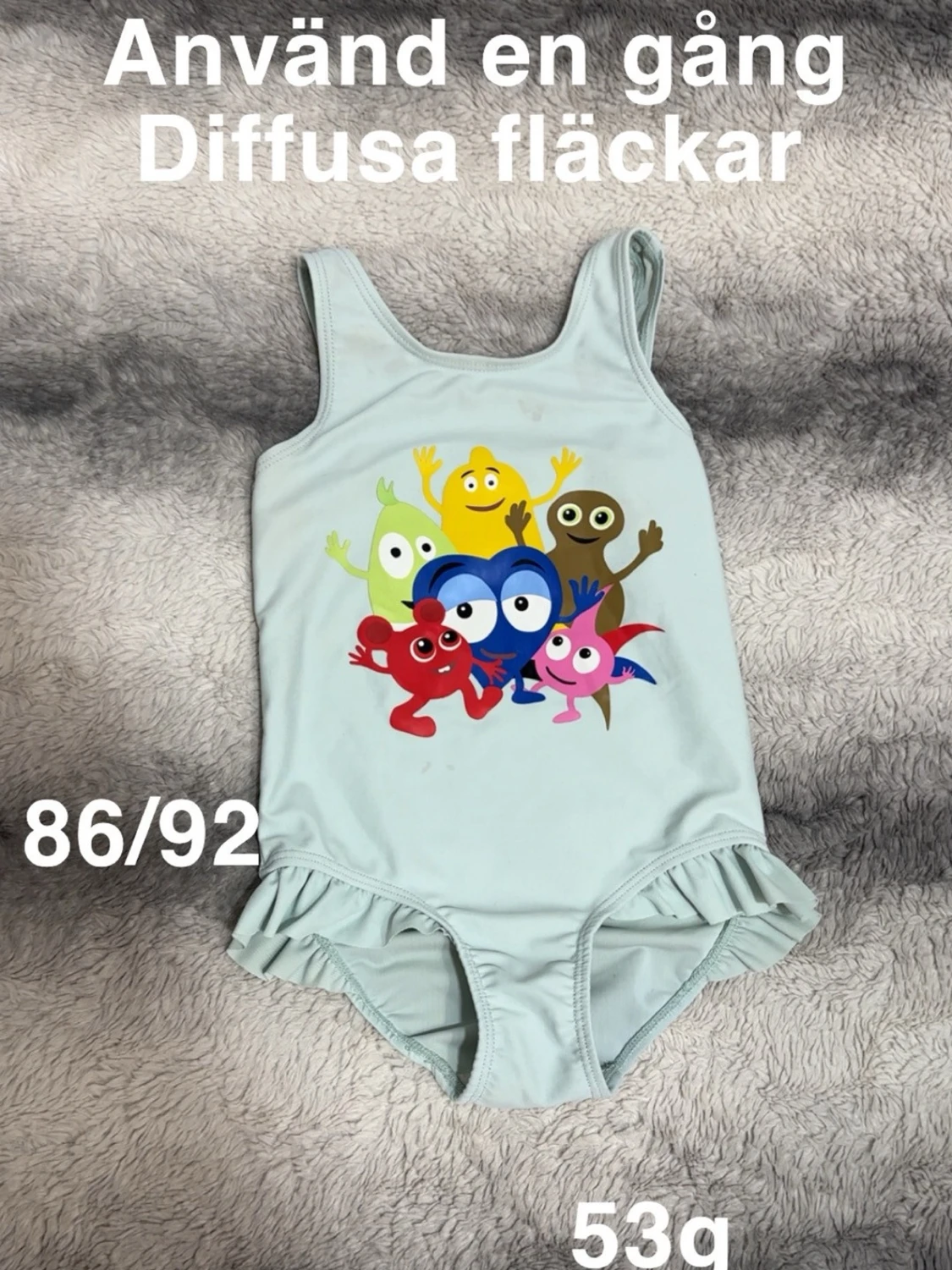 Ljusblå baddräkt med Babblarna