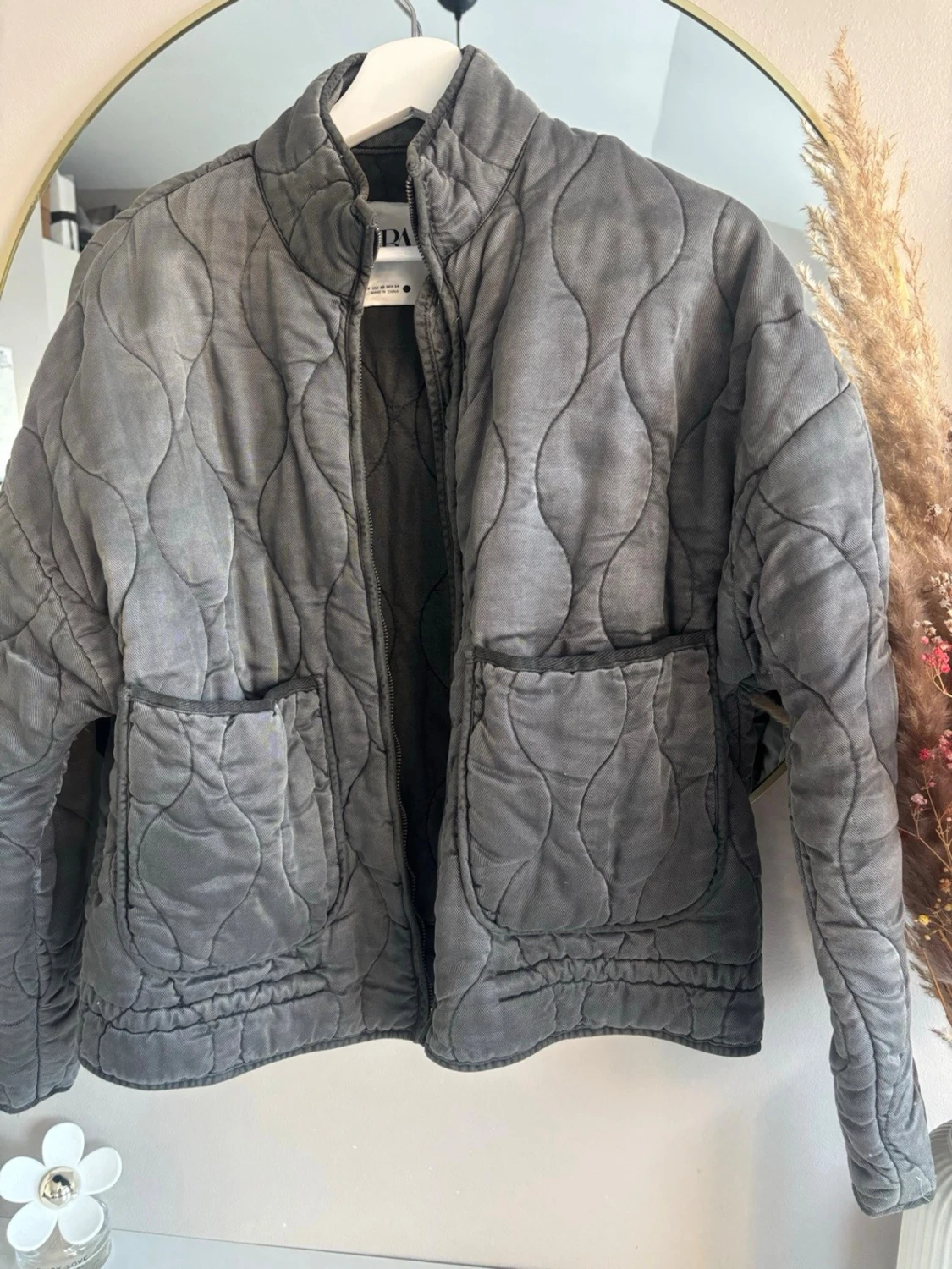 Grå mönstrig jacka från Zara