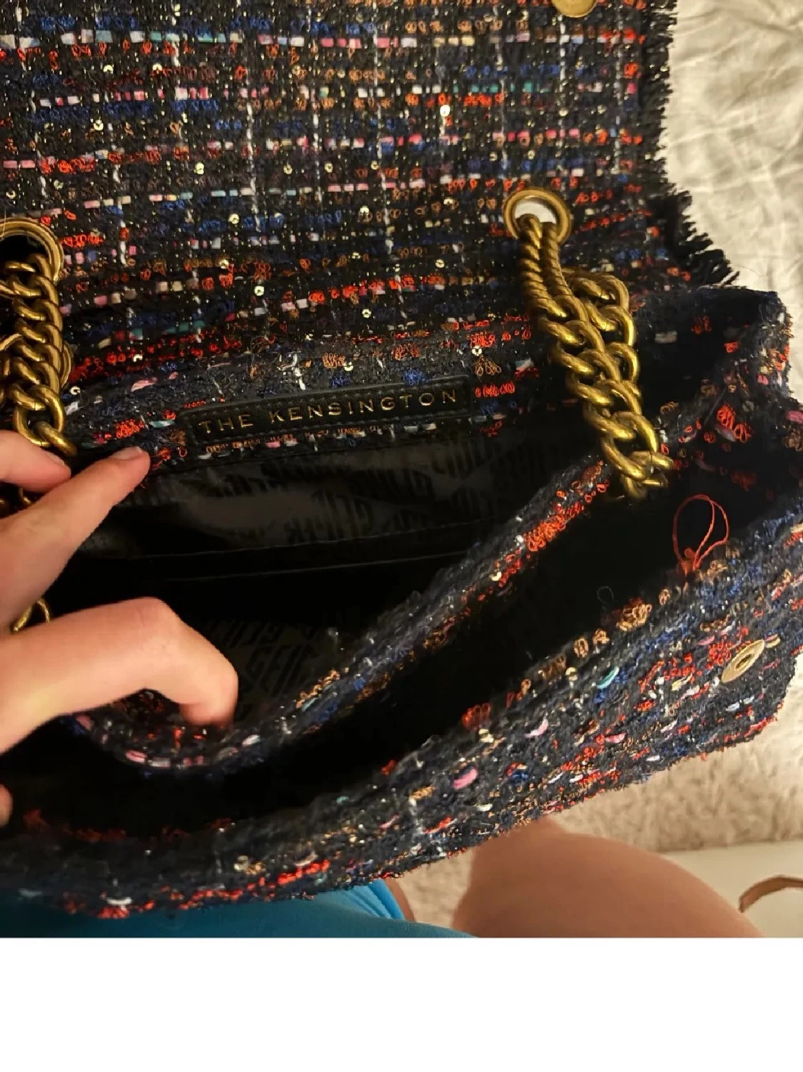 Kurt Geiger Kensington axelväska tweed - 3