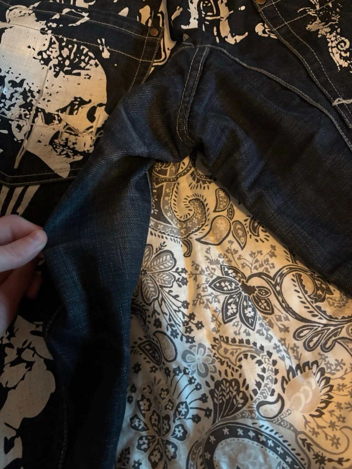 Wax jeans med tryck - 2