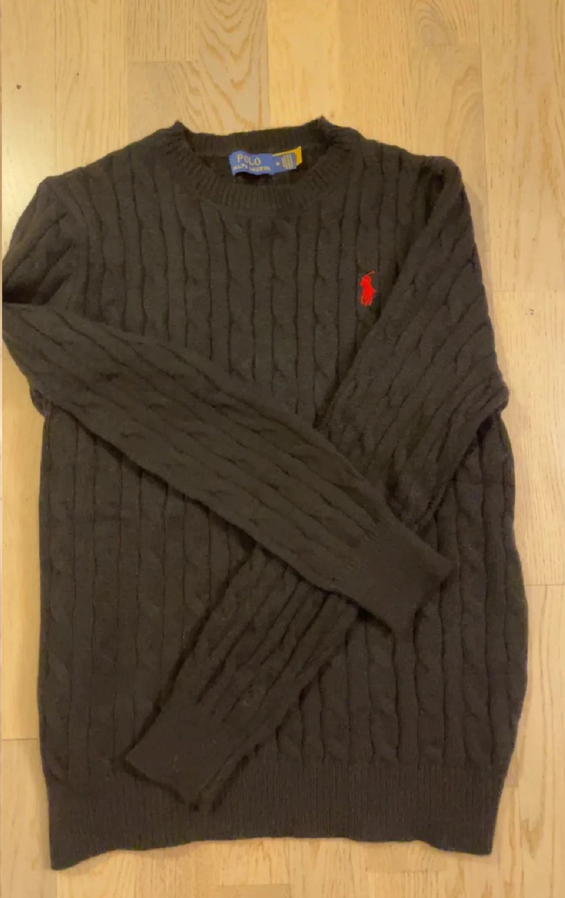 Svart kabelstickad tröja Polo Ralph Lauren - 1