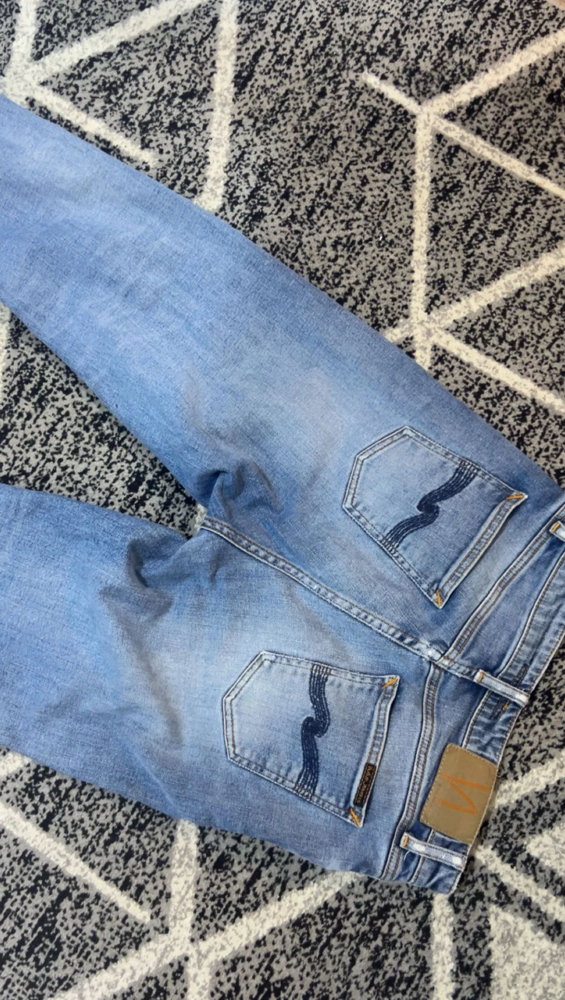 Ljusblå Nudie Jeans straight fit W28 L30 - 1