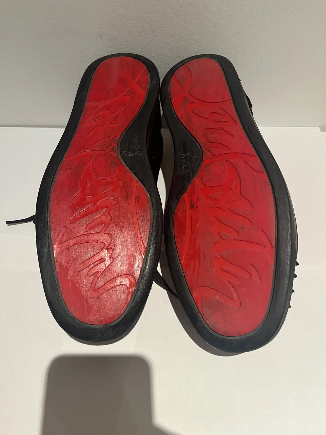 Christian Louboutin svarta sneakers med nitar - 2