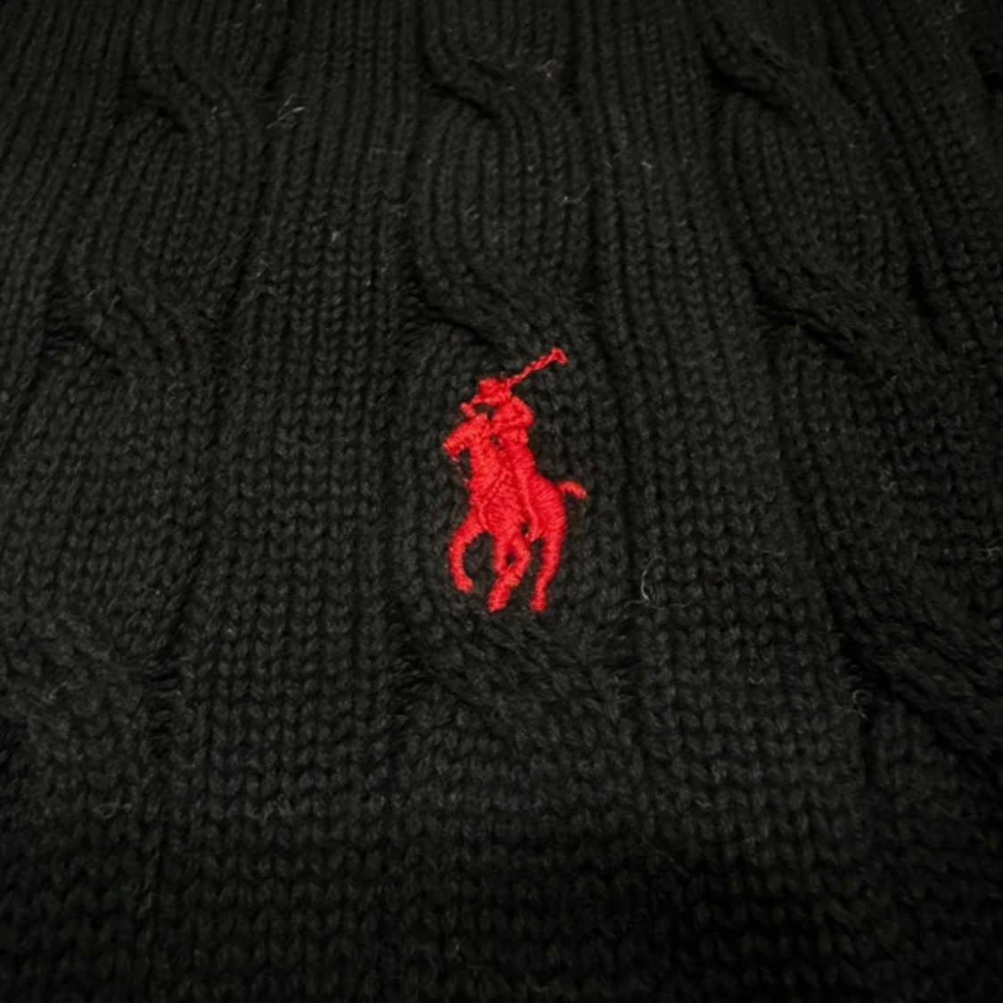 Svart kabelstickad tröja Polo Ralph Lauren - 4