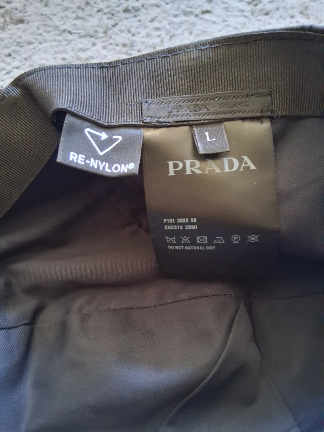 Svart Prada keps i nylon, storlek L - 2