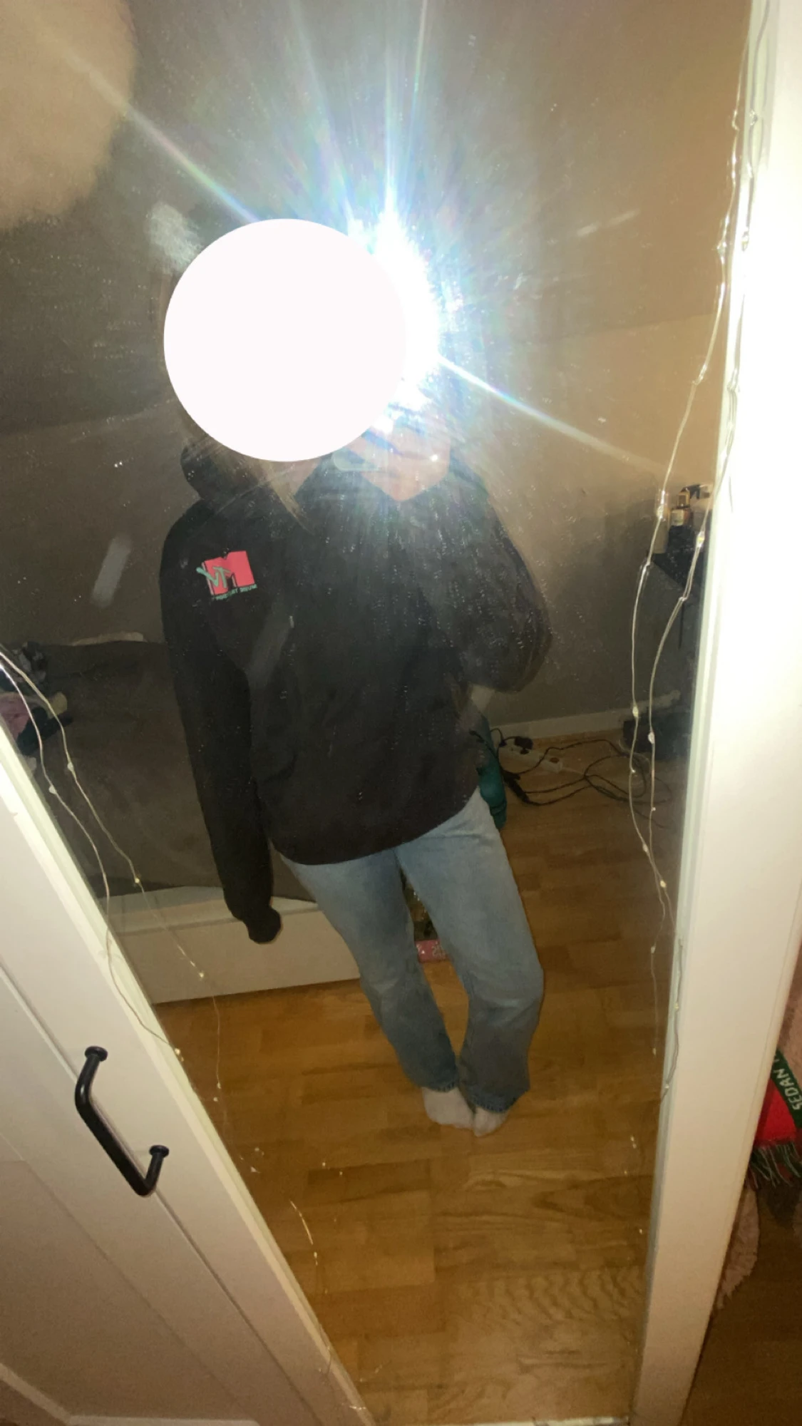 Svart cool hoodie - 1