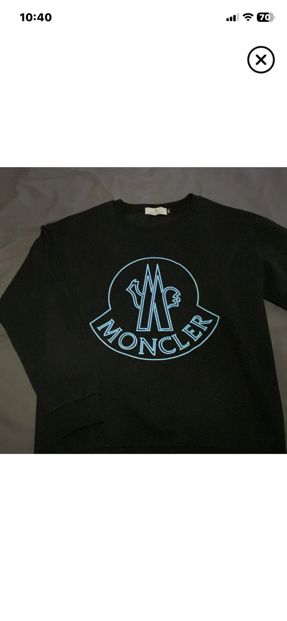 Svart Moncler sweatshirt med logga - 1