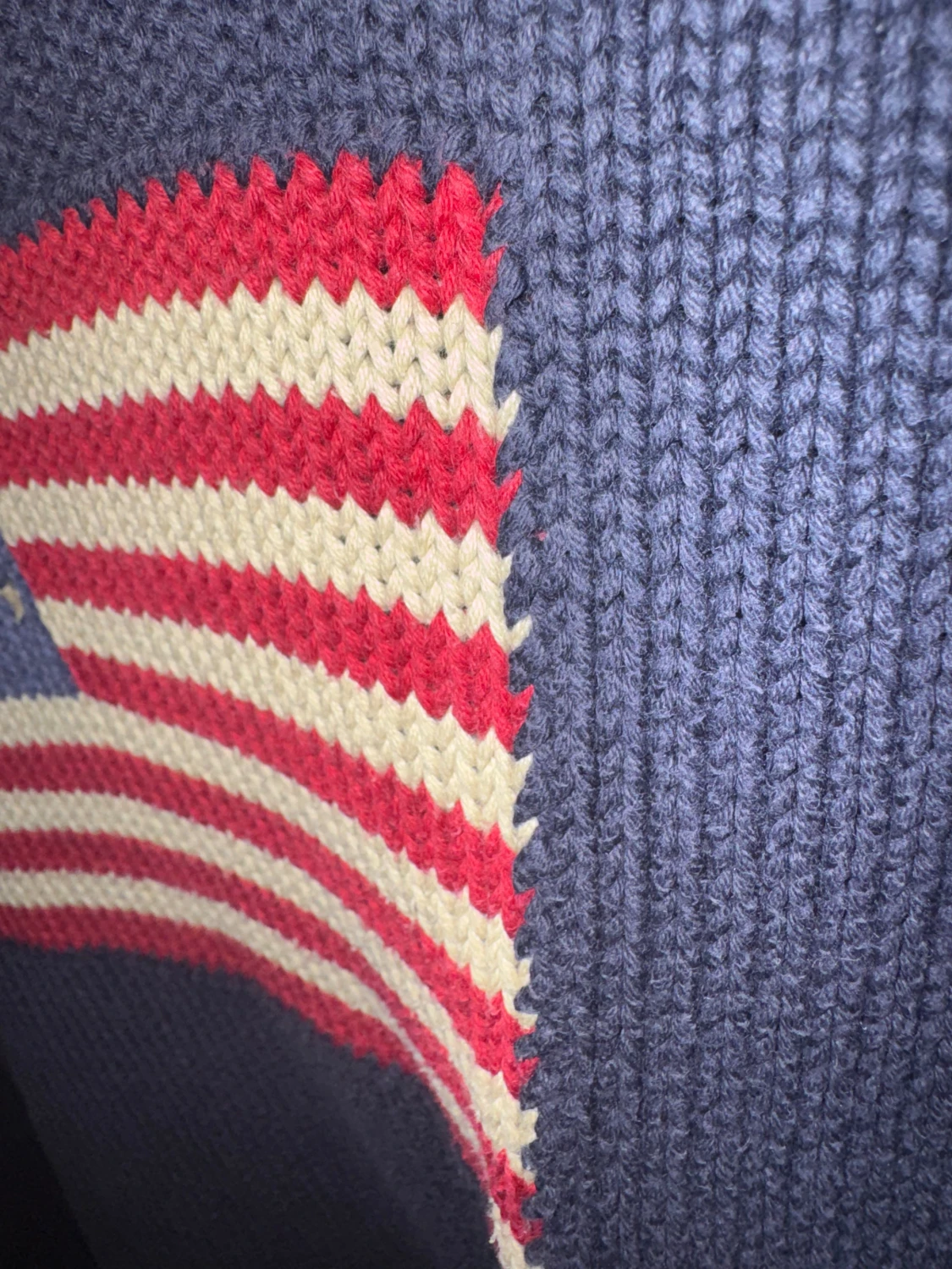 Mörkblå stickad tröja Polo Ralph Lauren  - 4