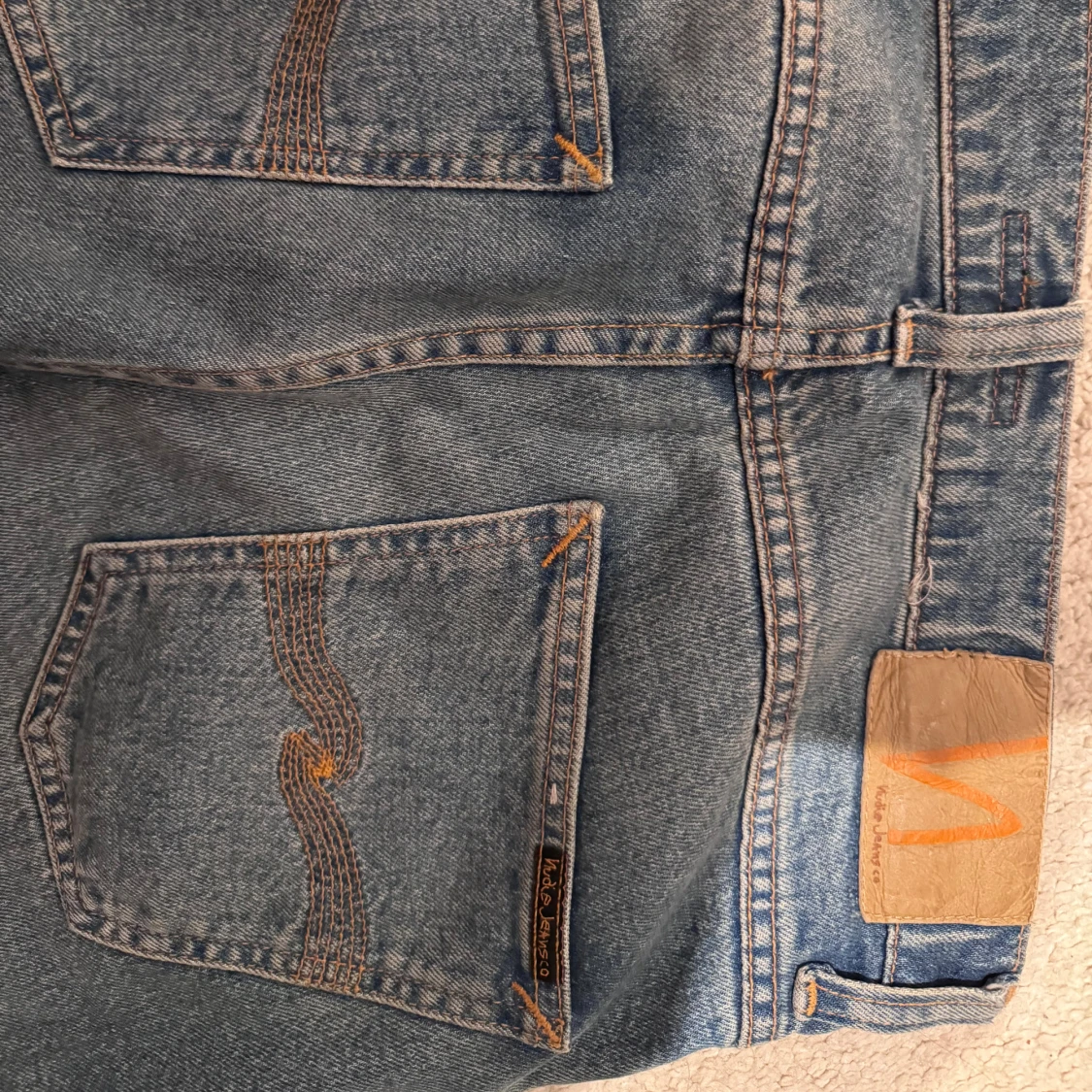 Blå Nudie Jeans 28/32 med raka ben - 2