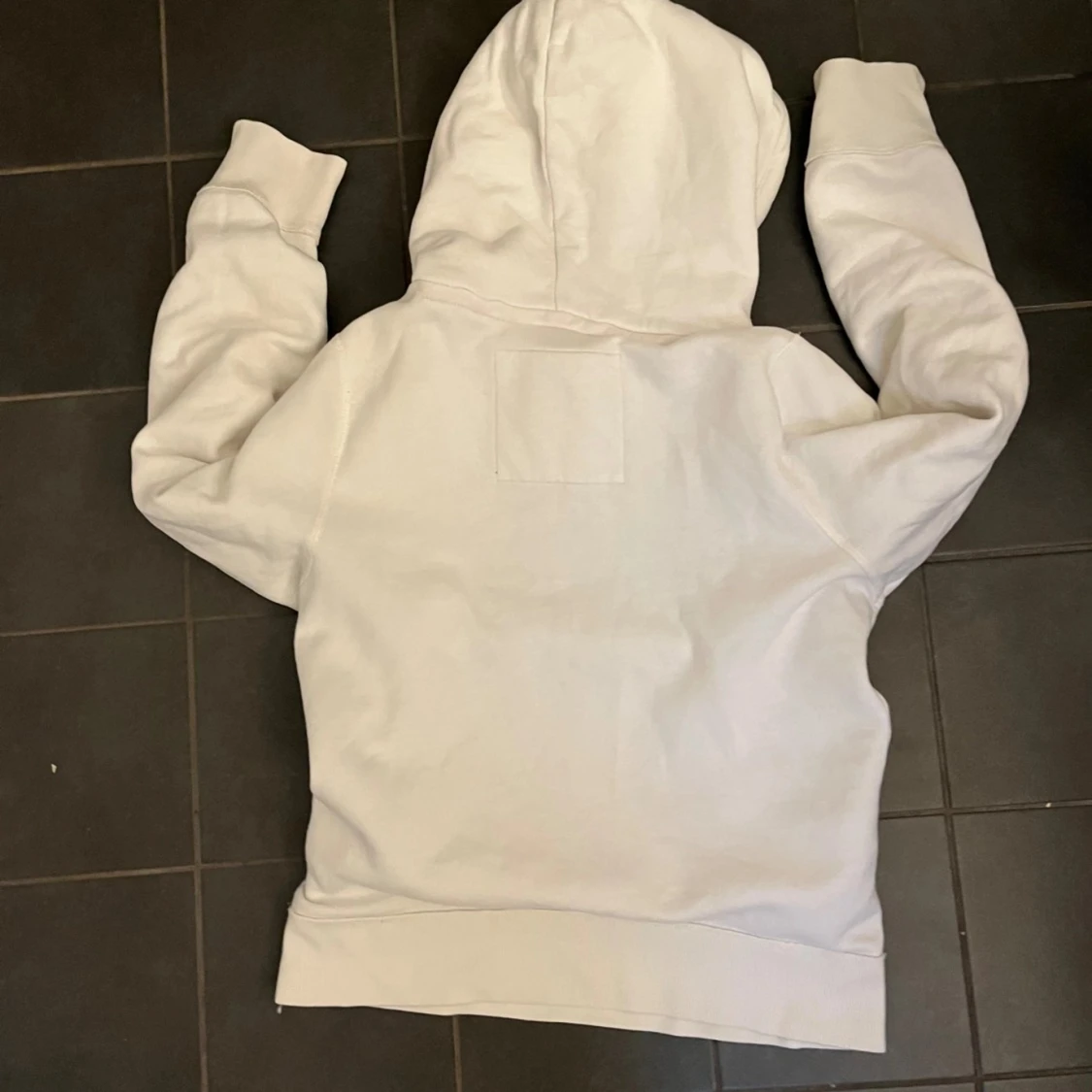 Vit Hollister hoodie med tryck - 3