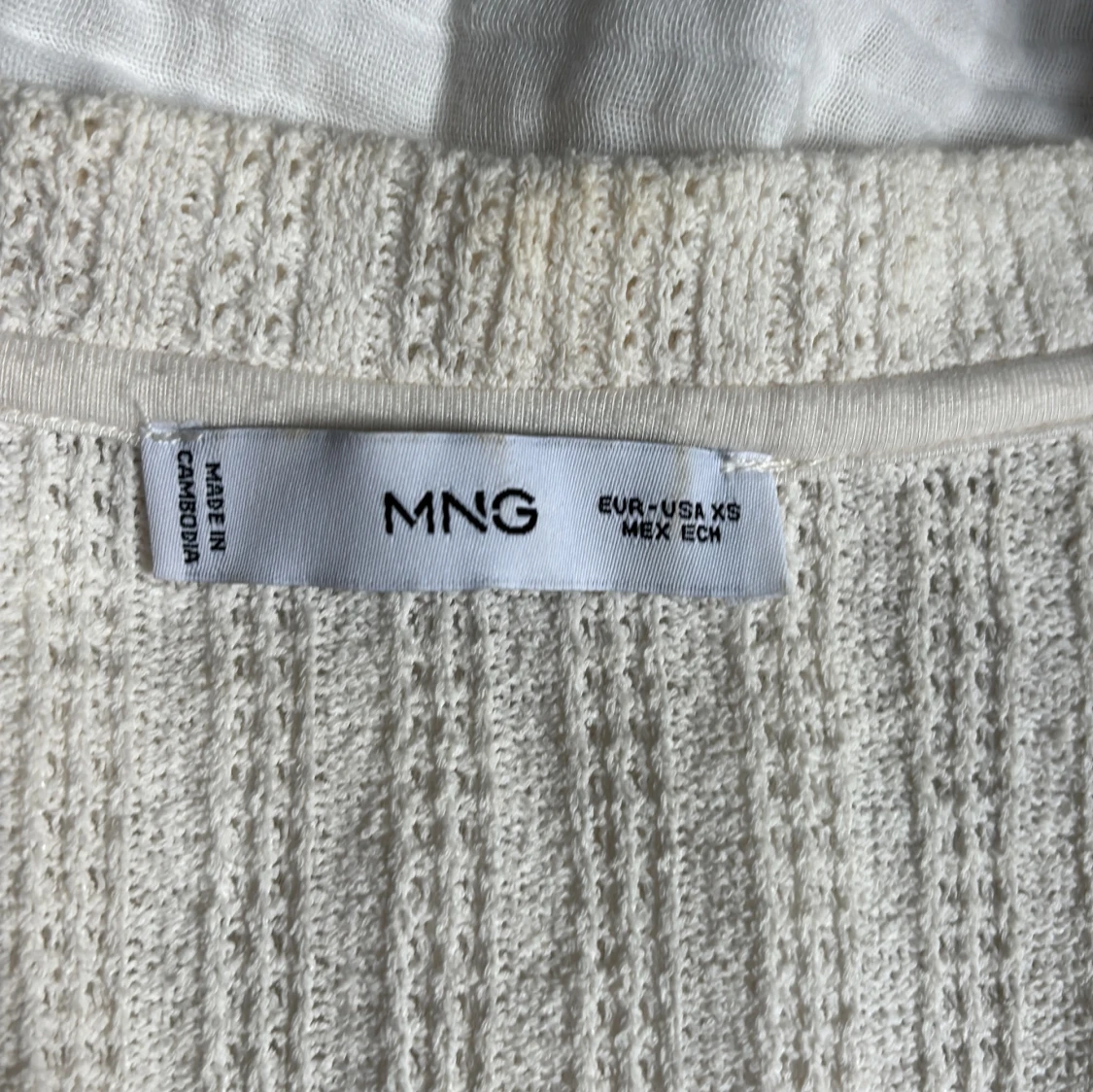 Ribbad vit väst från mango - 2