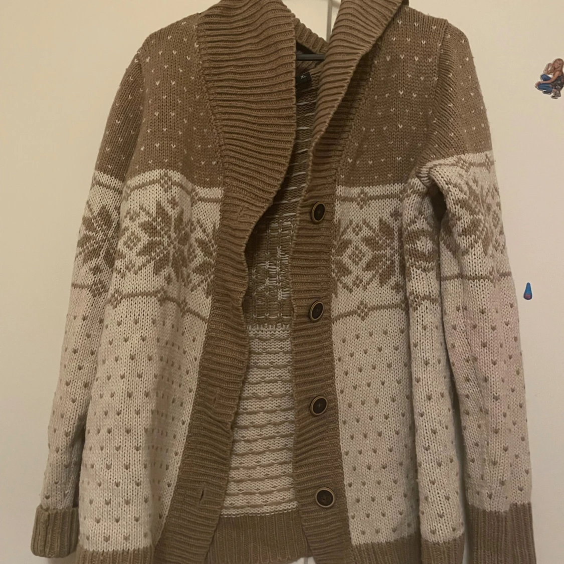 Beige och brun kofta från Cubus XL - 1