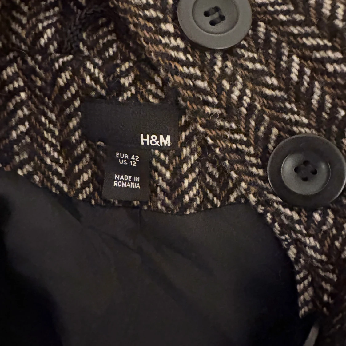 Brun rutig kavajjacka från H&M - 3