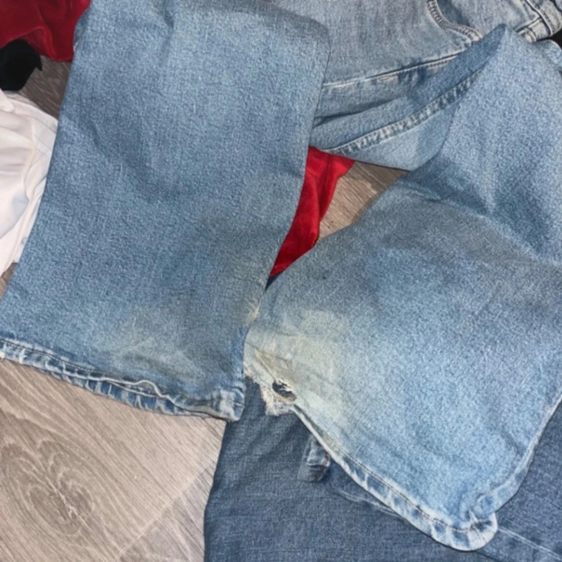 Ljusblå bootcut jeans från Bershka - 3