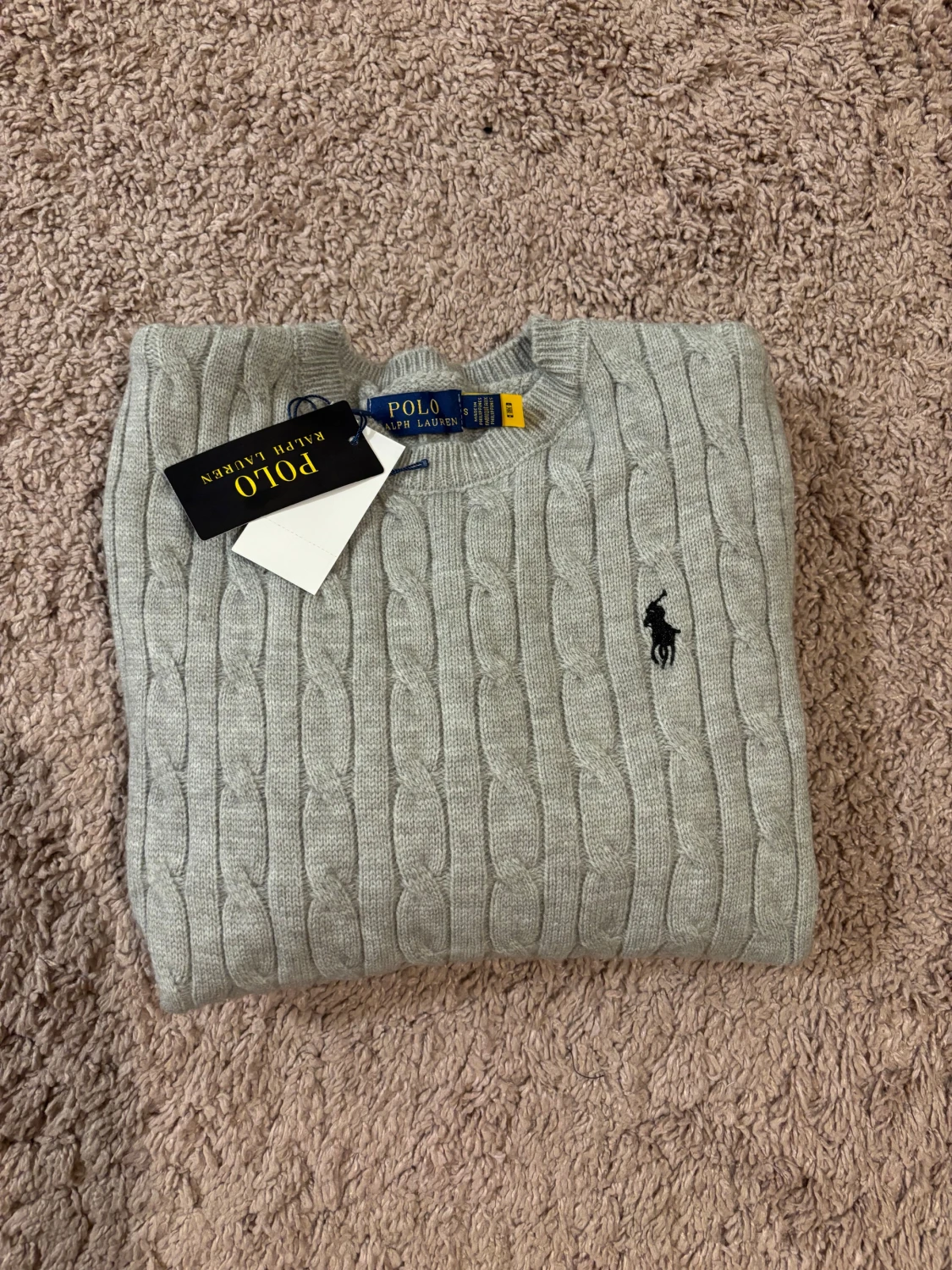 Grå kabelstickad tröja Polo Ralph Lauren - 1