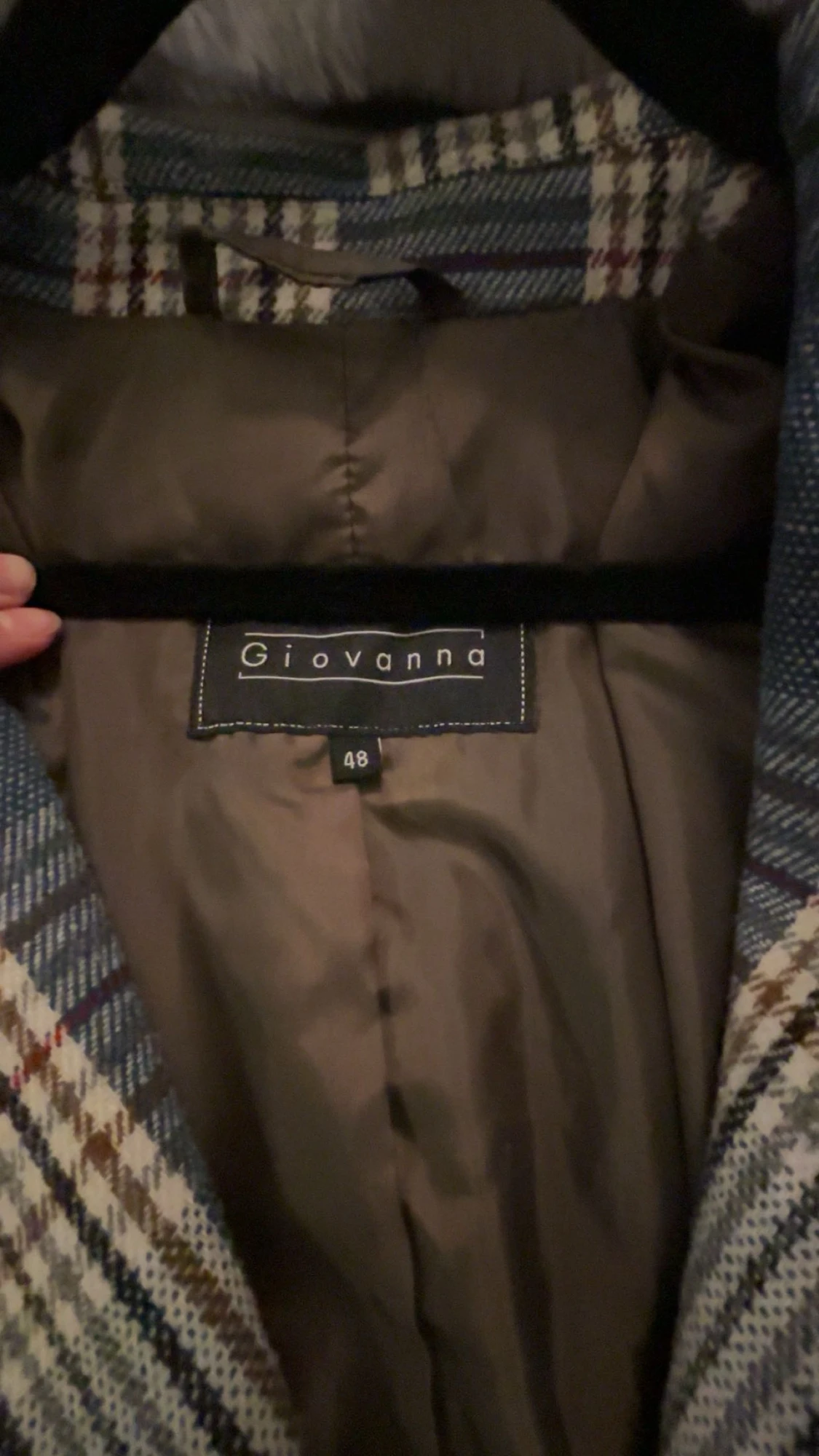 Blårutig kappa från Giovanna - 3