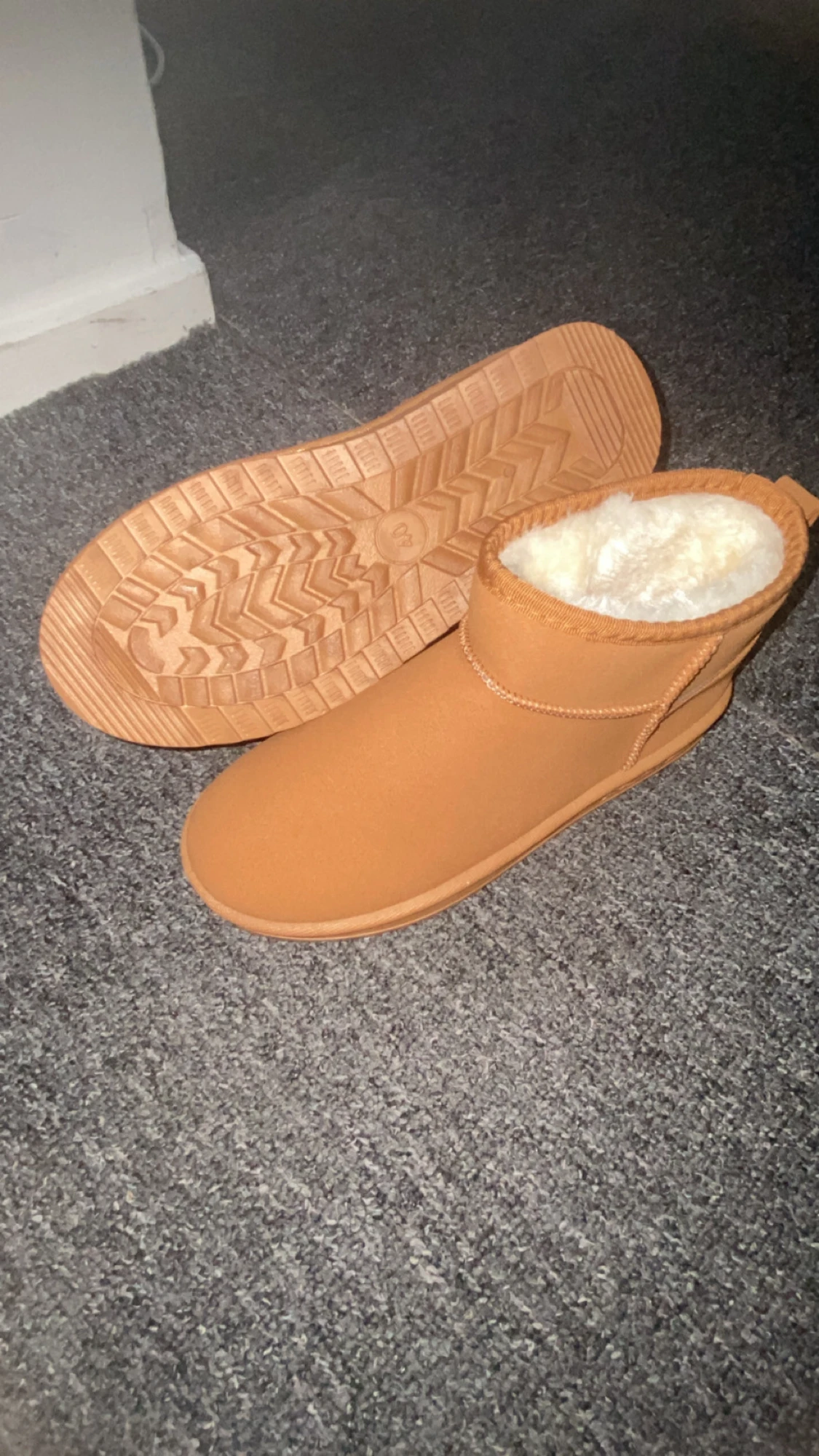 Bruna boots med fuskpälsfoder - 1