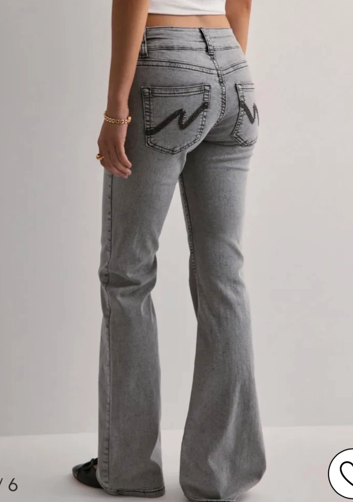 Gråa bootcut jeans {Nelly} - 1