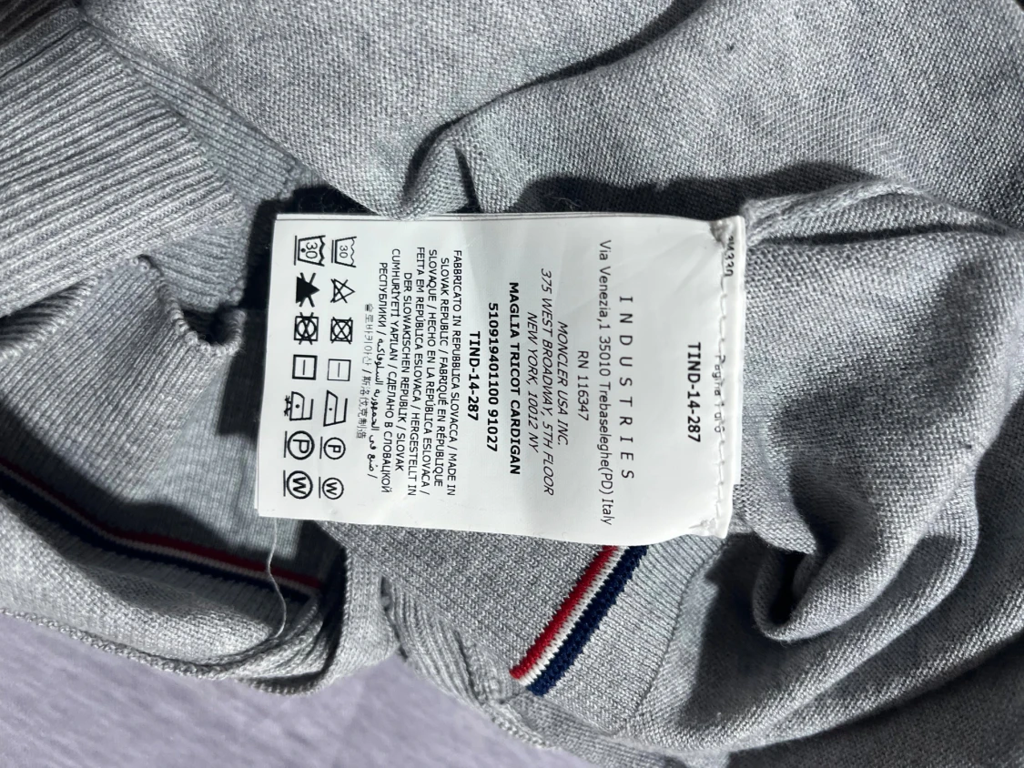 Moncler Maglia Tricot i Grå Storlek M [ÄKTA] - 5