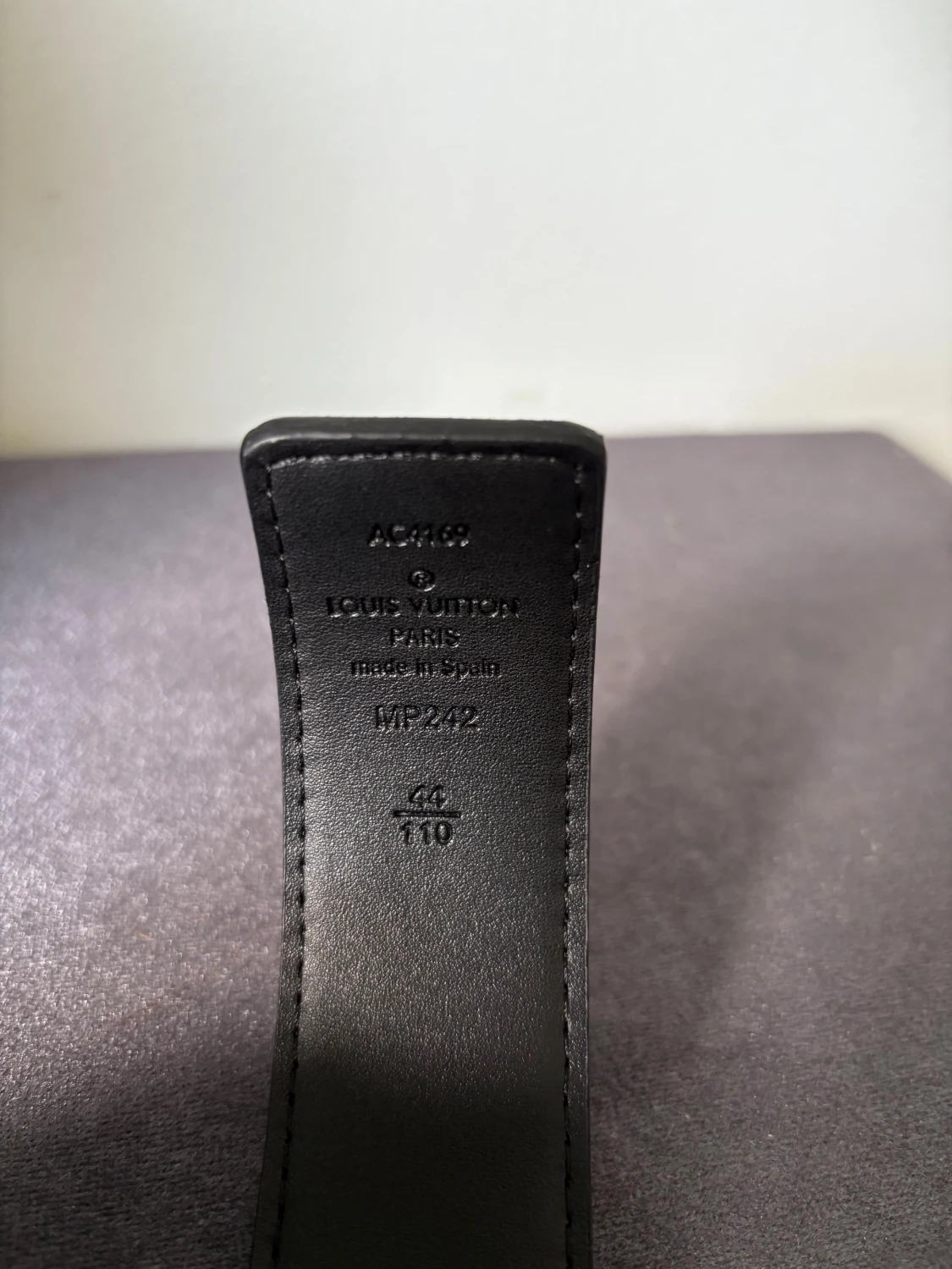 Svart Louis Vuitton skärp i skinn - 3