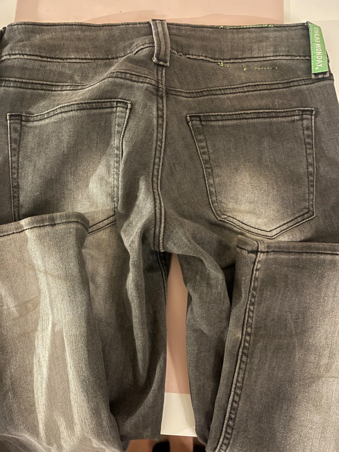 Grå jeans lowwaist bootcut - 1