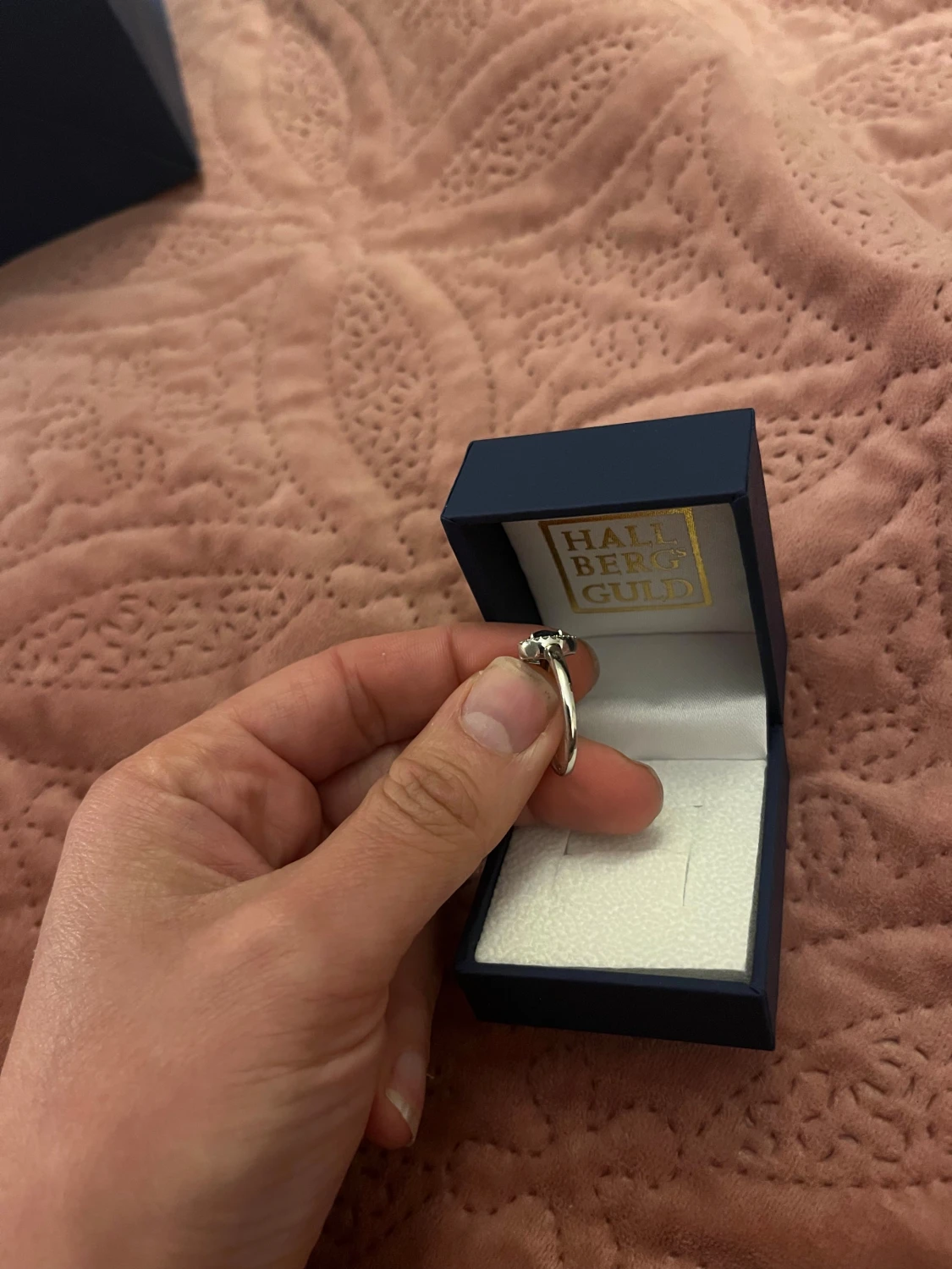 Silverring med blå sten Hallbergs Guld - 2