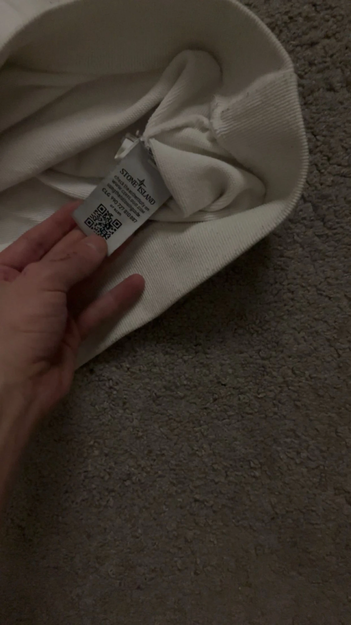 Vit långärmad Stone Island sweatshirt - 3