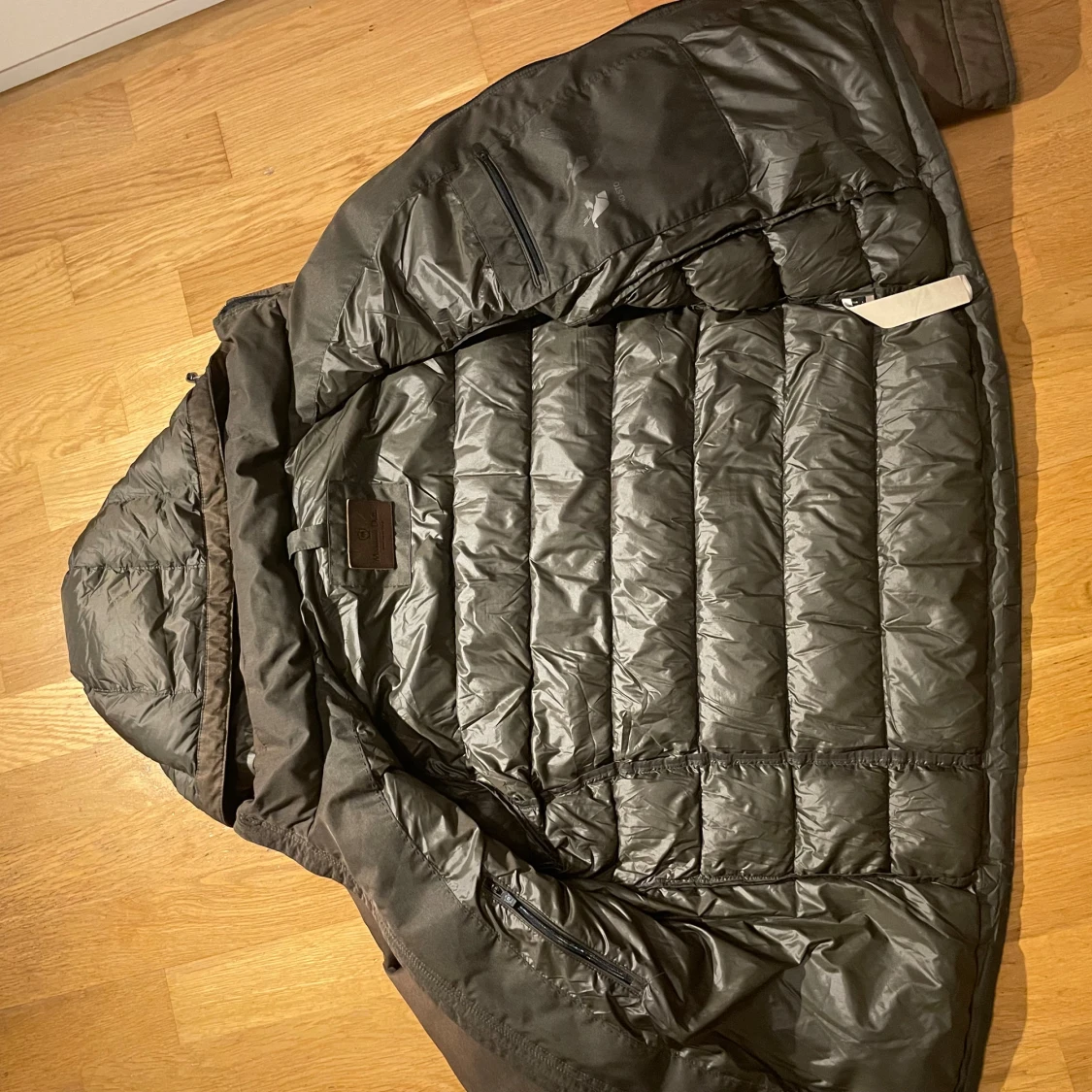 Mörkgrön dunjacka med huva Massimo Dutti - 2