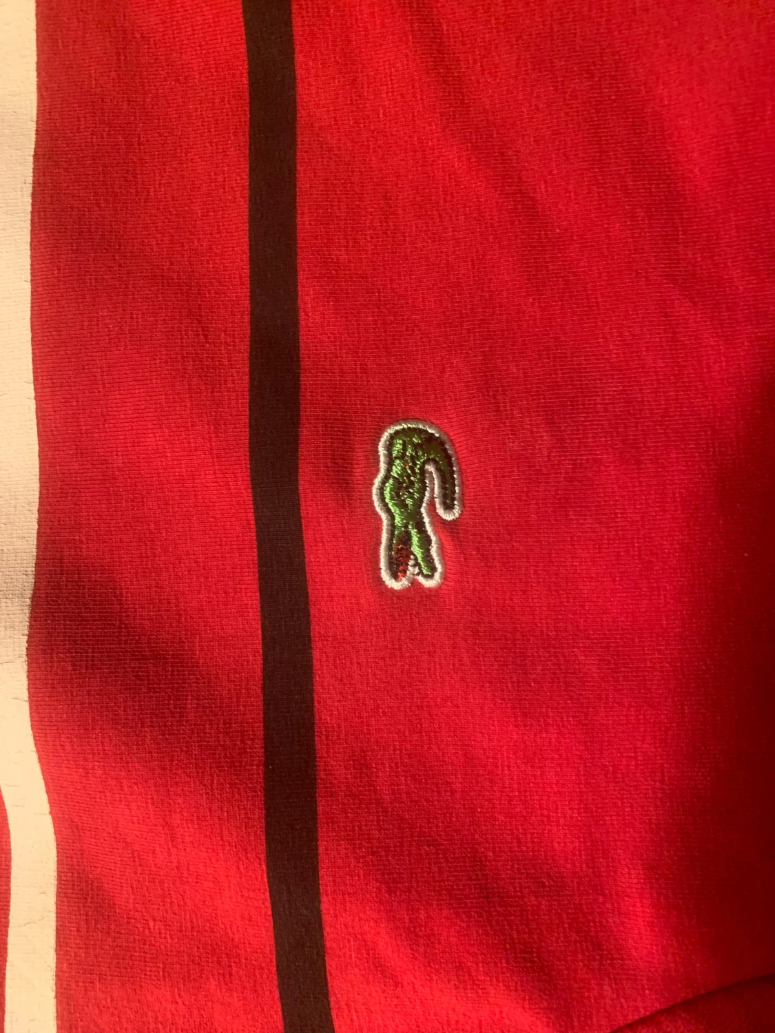 Röd randig tröja från Lacoste M passar också s - 1