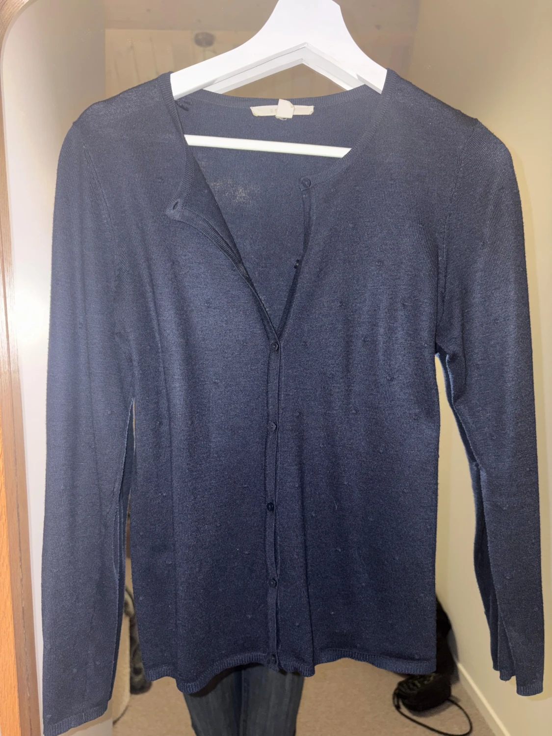 Mörkblå kofta med knappar - 1