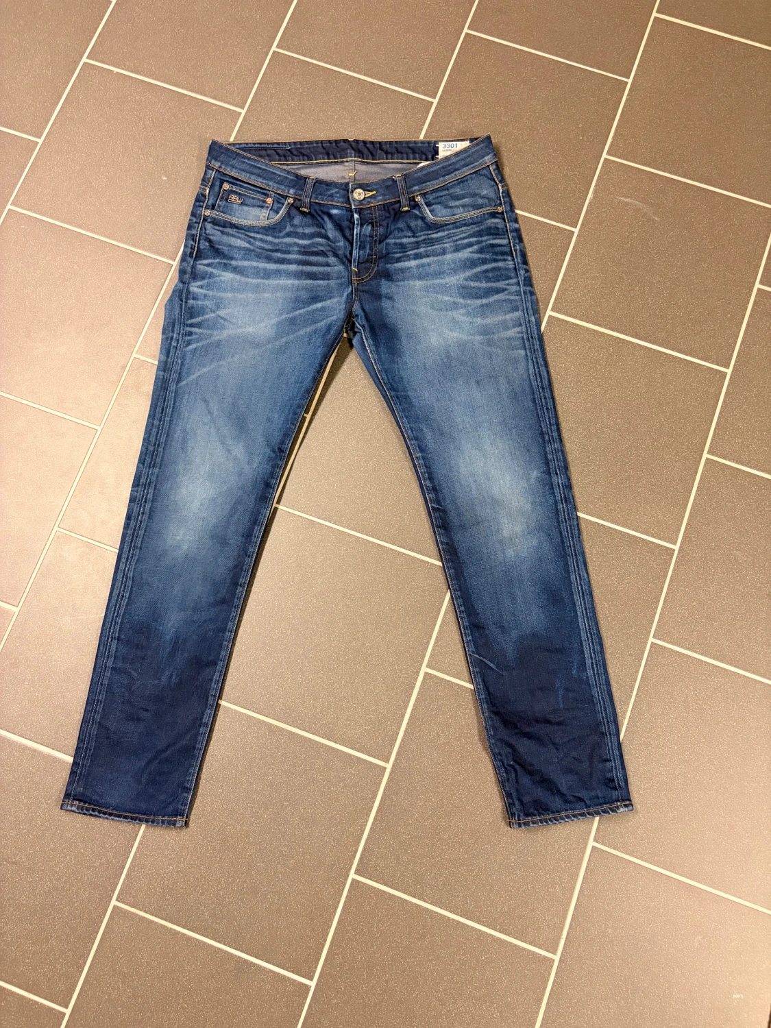 G-Star RAW 3301 blå jeans straight fit