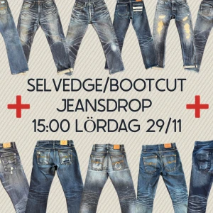 JEANSDROP LÖRDAG 15:00  29/11 - Vårt största drop hittills. På lördag 29/11 15:00  kommer det helt sjuka par från Nudie, Levis och andra diverse märken. Följ för att inte missa droppet!