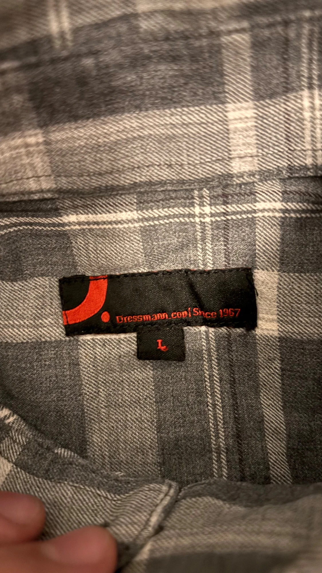 Grå rutig grisch skjorta - 1