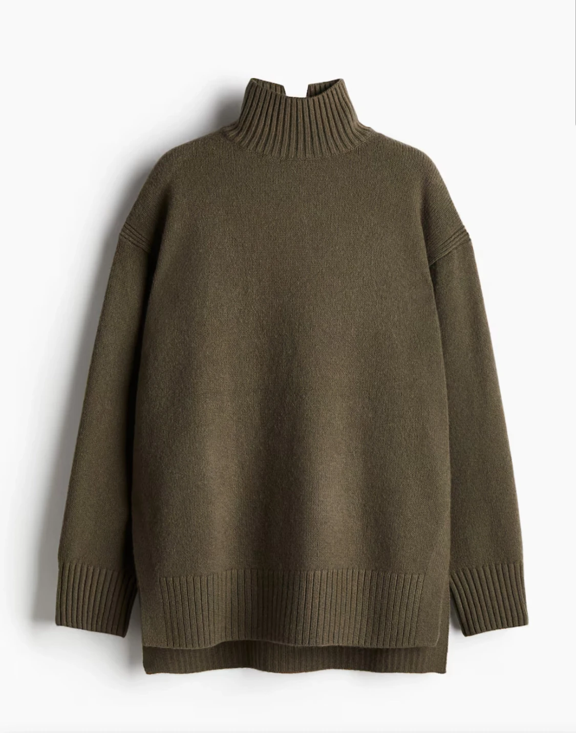 Olivgrön stickad tröja 