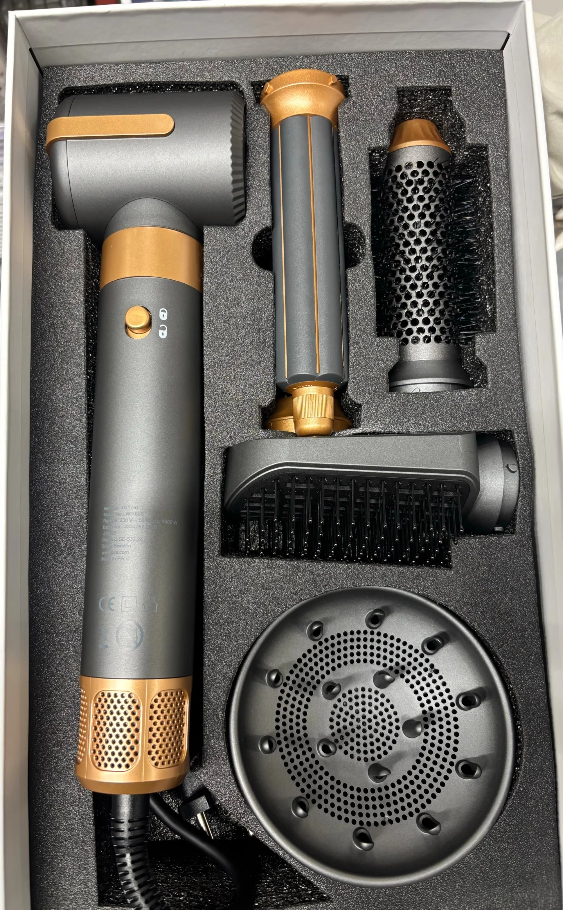 Oanvänd Dyson liknande airwrap