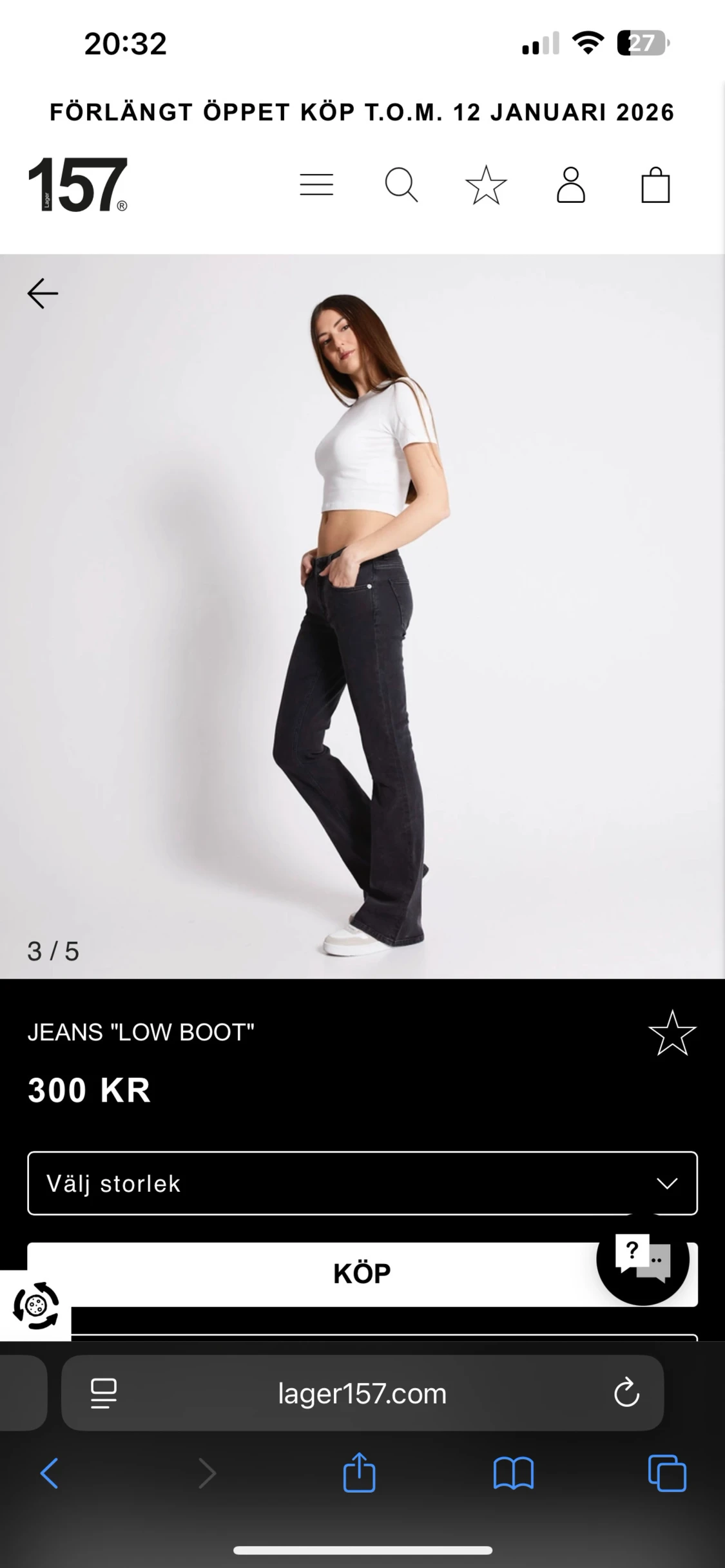 Svarta bootcut jeans från Lager 157 - 2