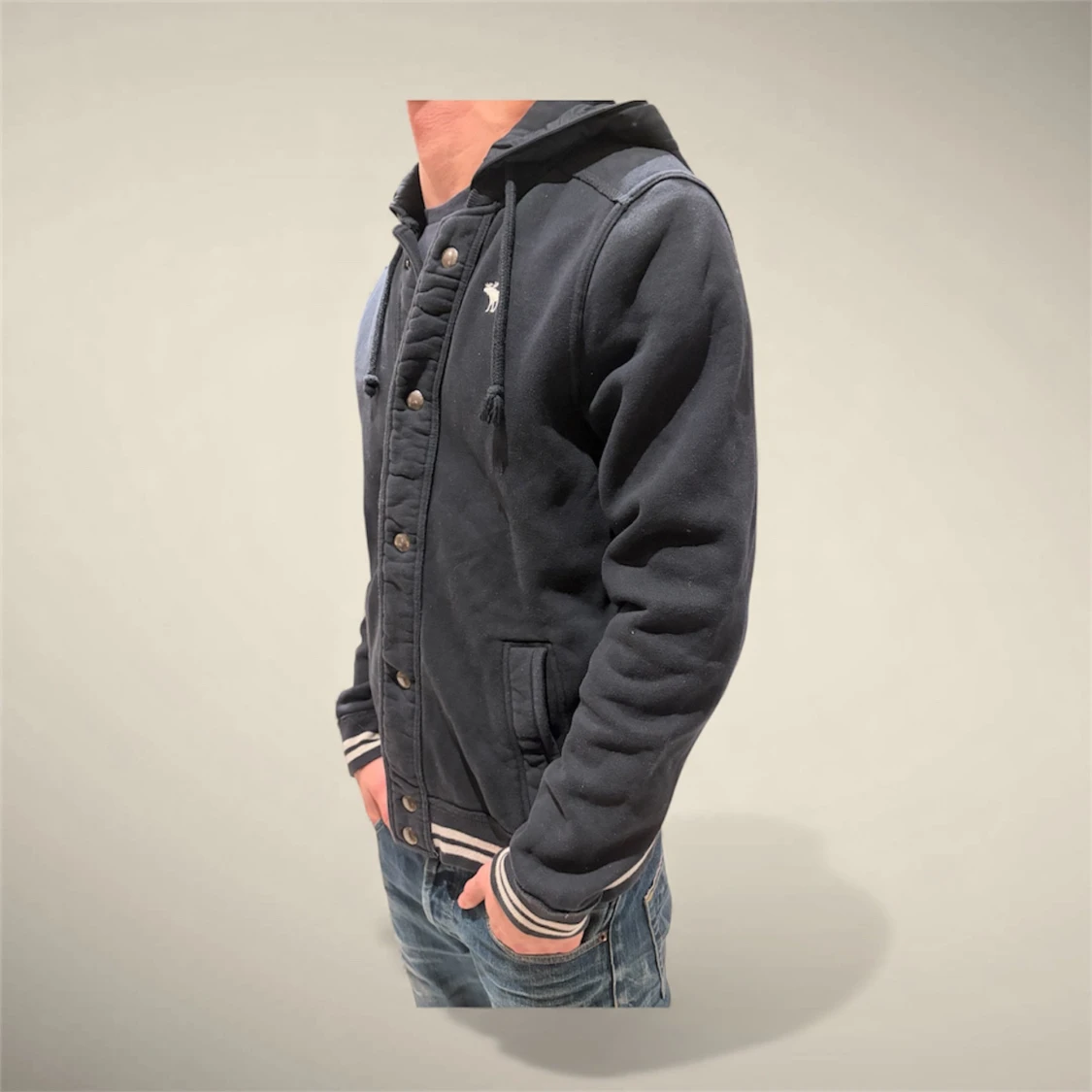 Marinblå hoodiejacka Abercrombie - 2