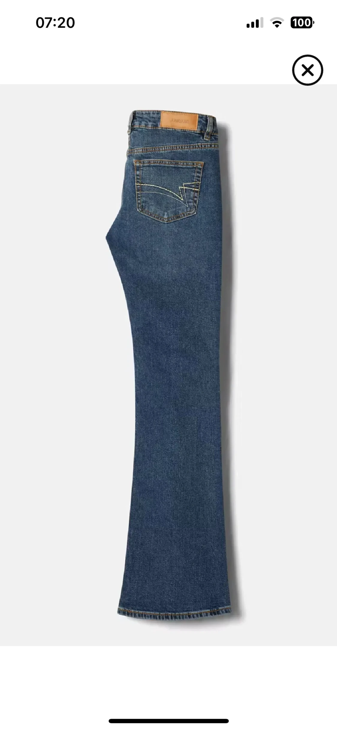 Blå bootcut jeans  - 2