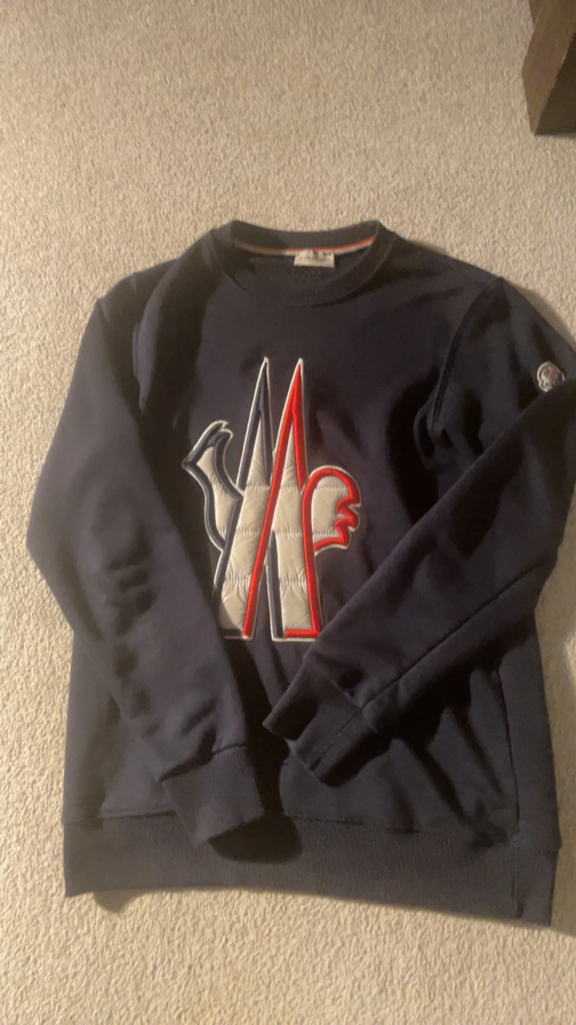 Mörkblå sweatshirt från Moncler S