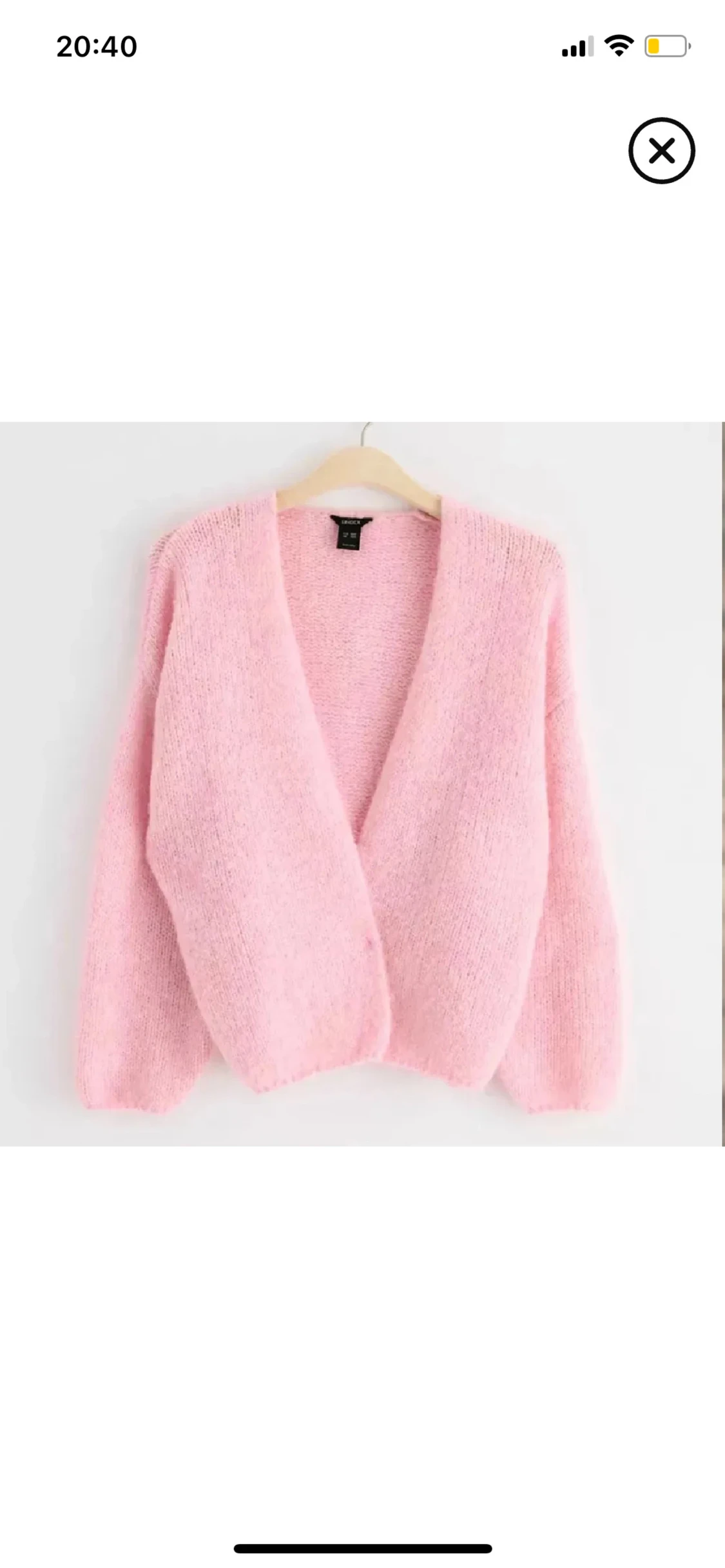 Ljusrosa kofta Lindex