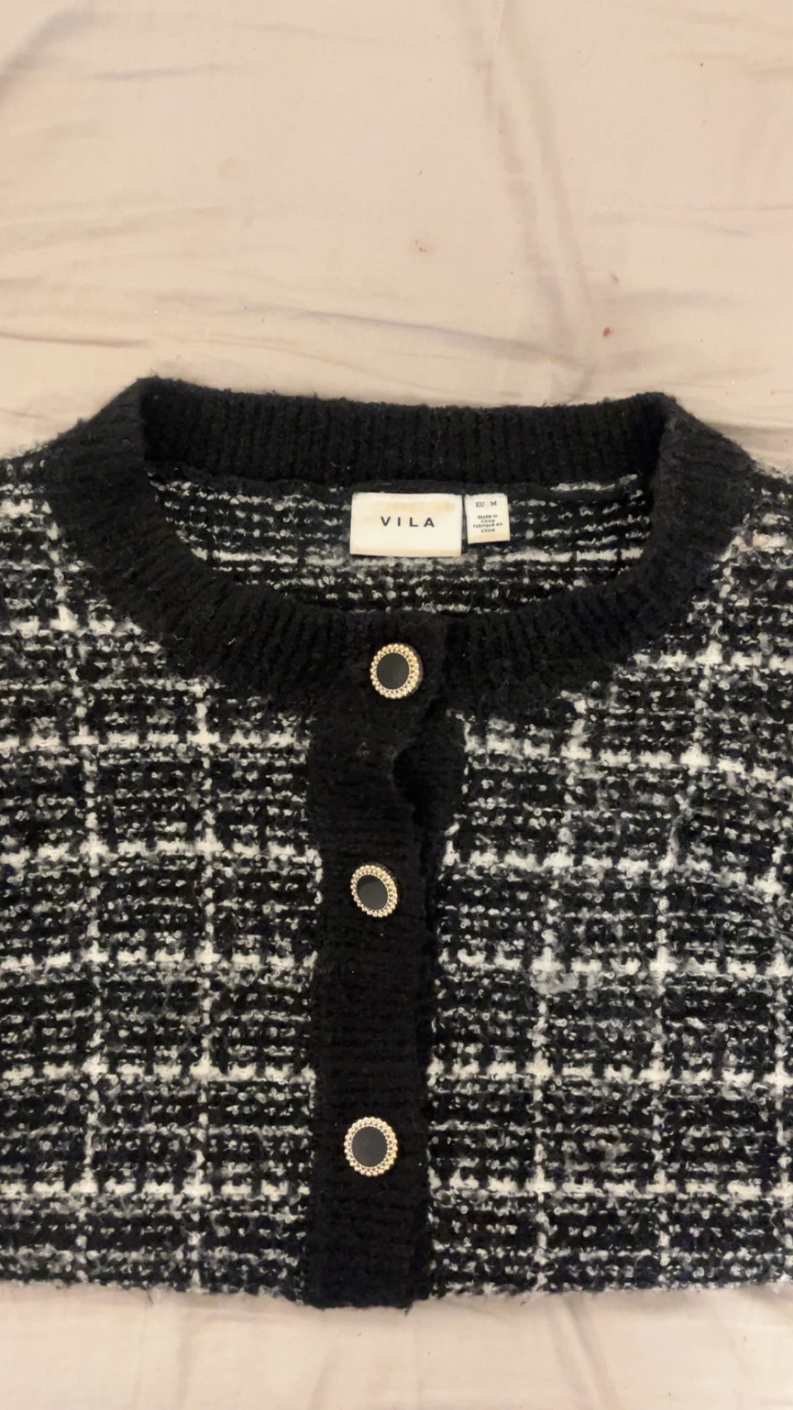 Svartvit rutig kofta från Vila - 2