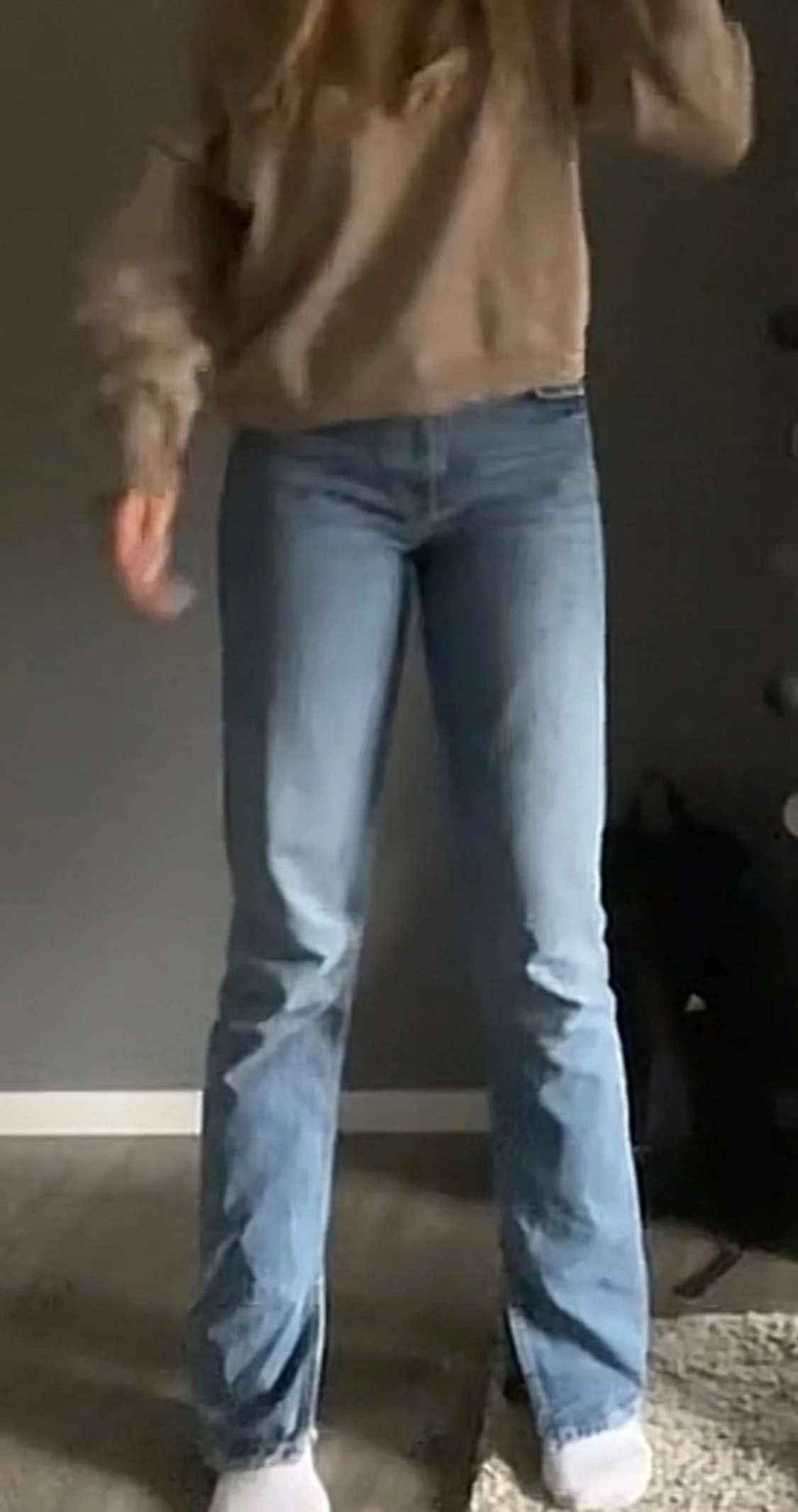 Raka jeans med slits - 2