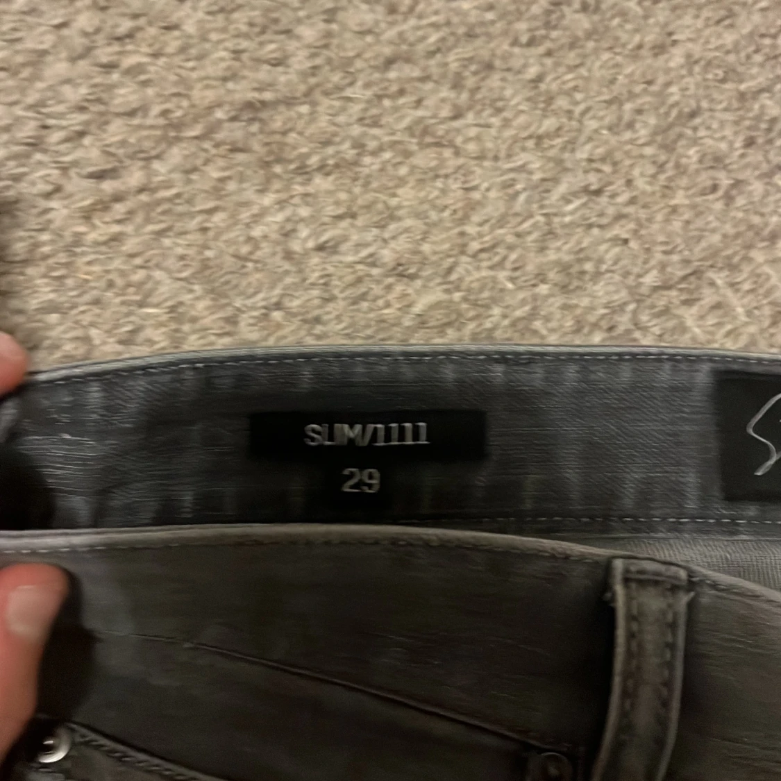 Grå slim jeans från Sacre jeans, stl 29 - 2