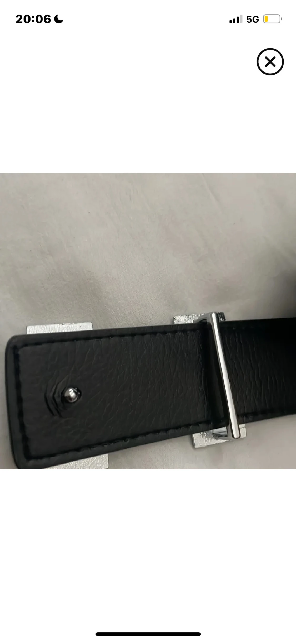 Svart skärp med H-spänne - 2