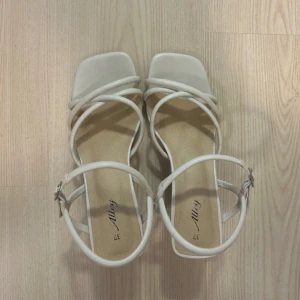 Beiga klackar - Beiga klackar från märket Alley, köpta på Skopunkten. De är använda ett fåtal ggr och därav i mycket bra skick! 