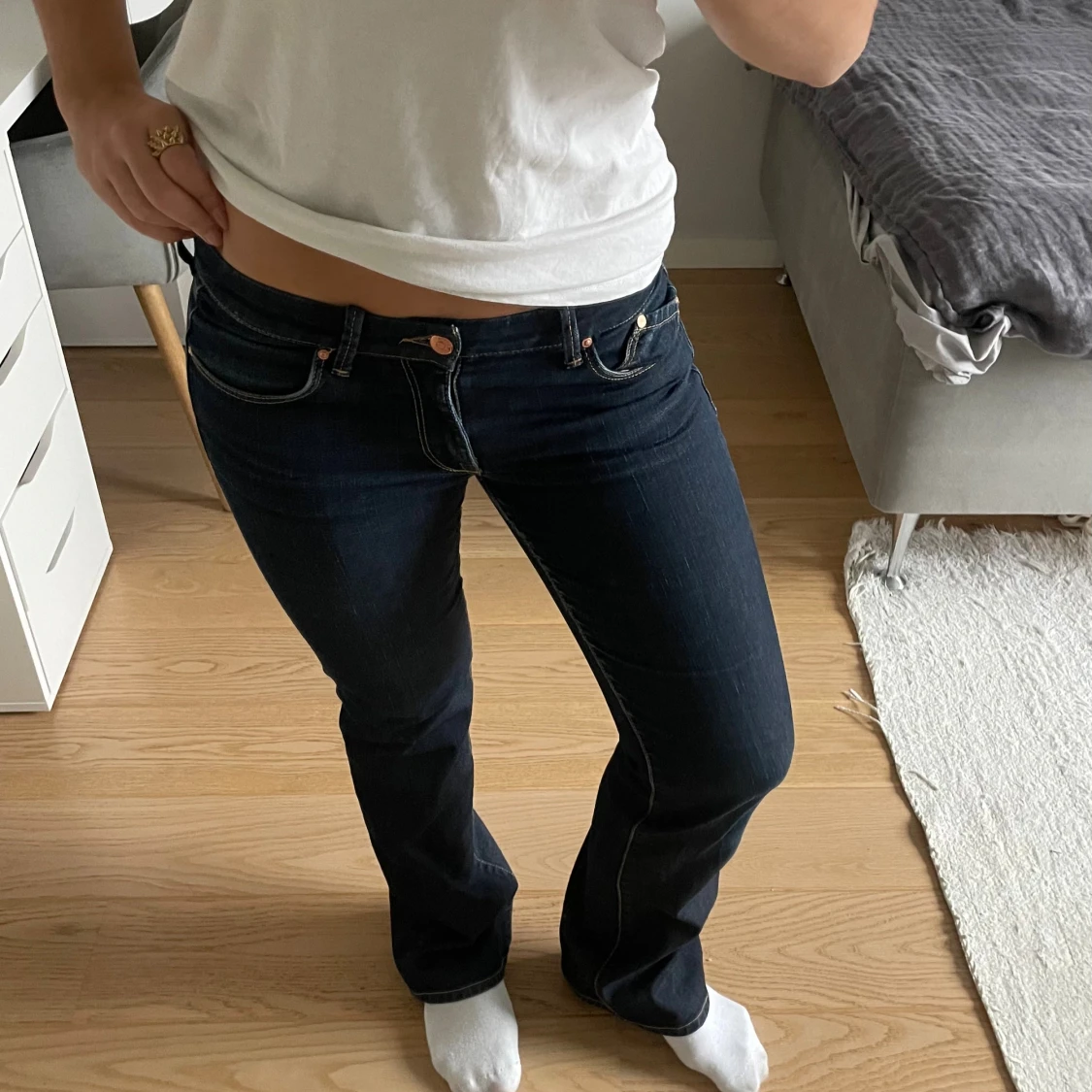 Lågmidjade bootcut jeans  - 2
