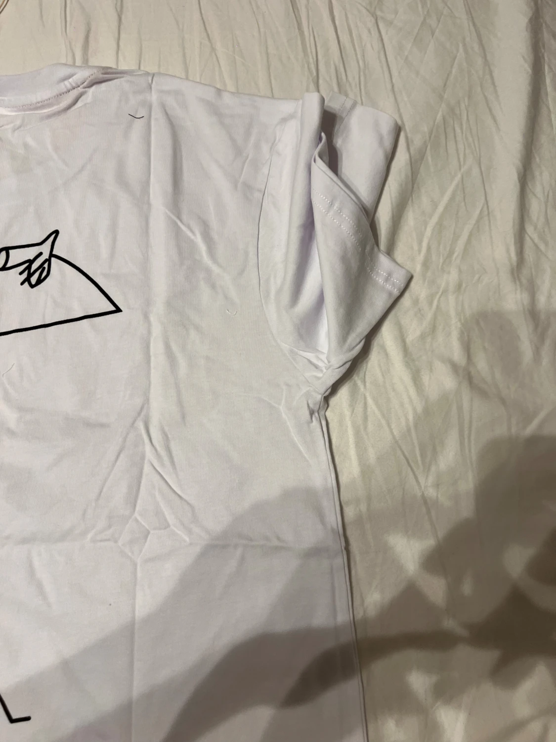 Vit Daft Punk t-shirt med tryck - 5