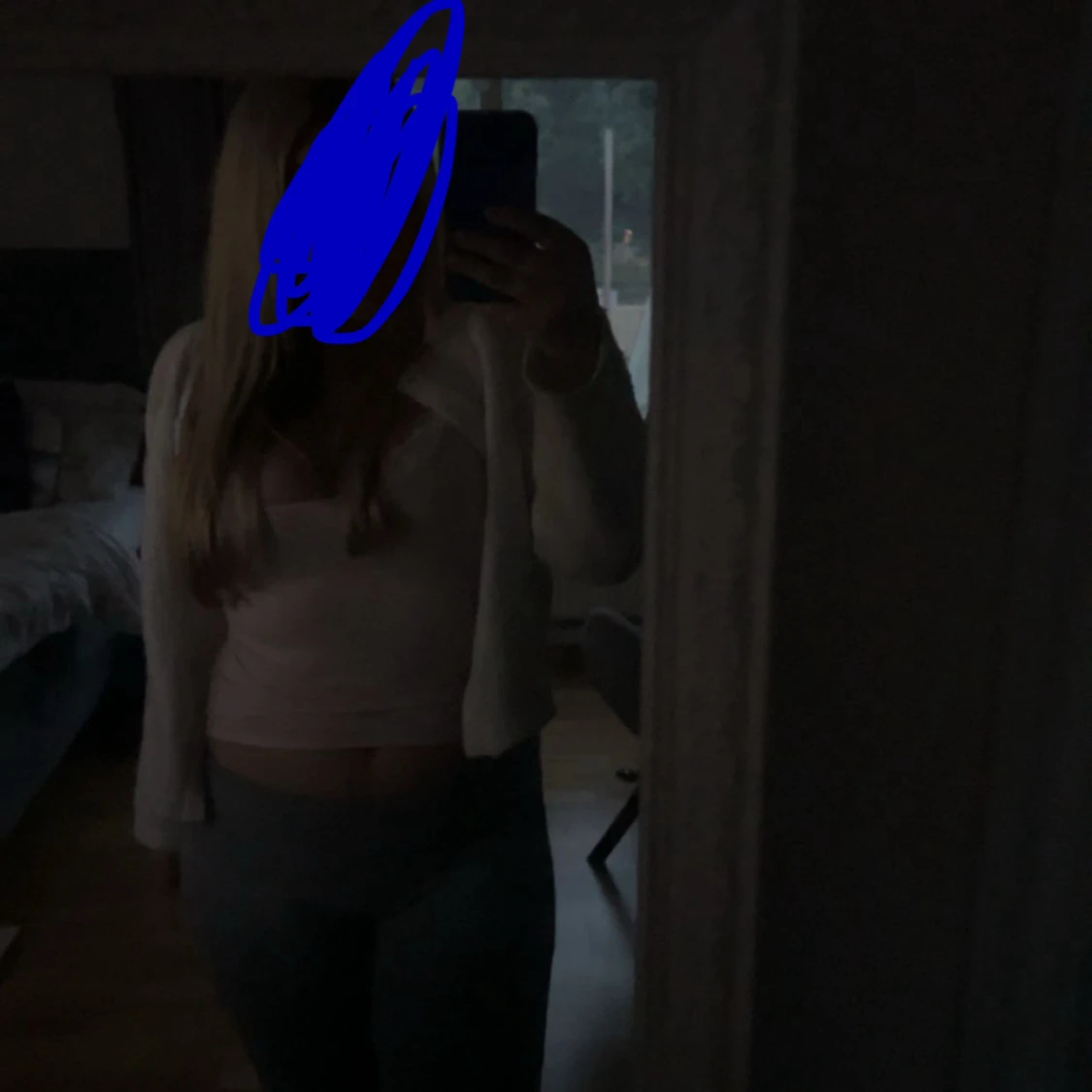 Vit kofta med lång ärm - 1